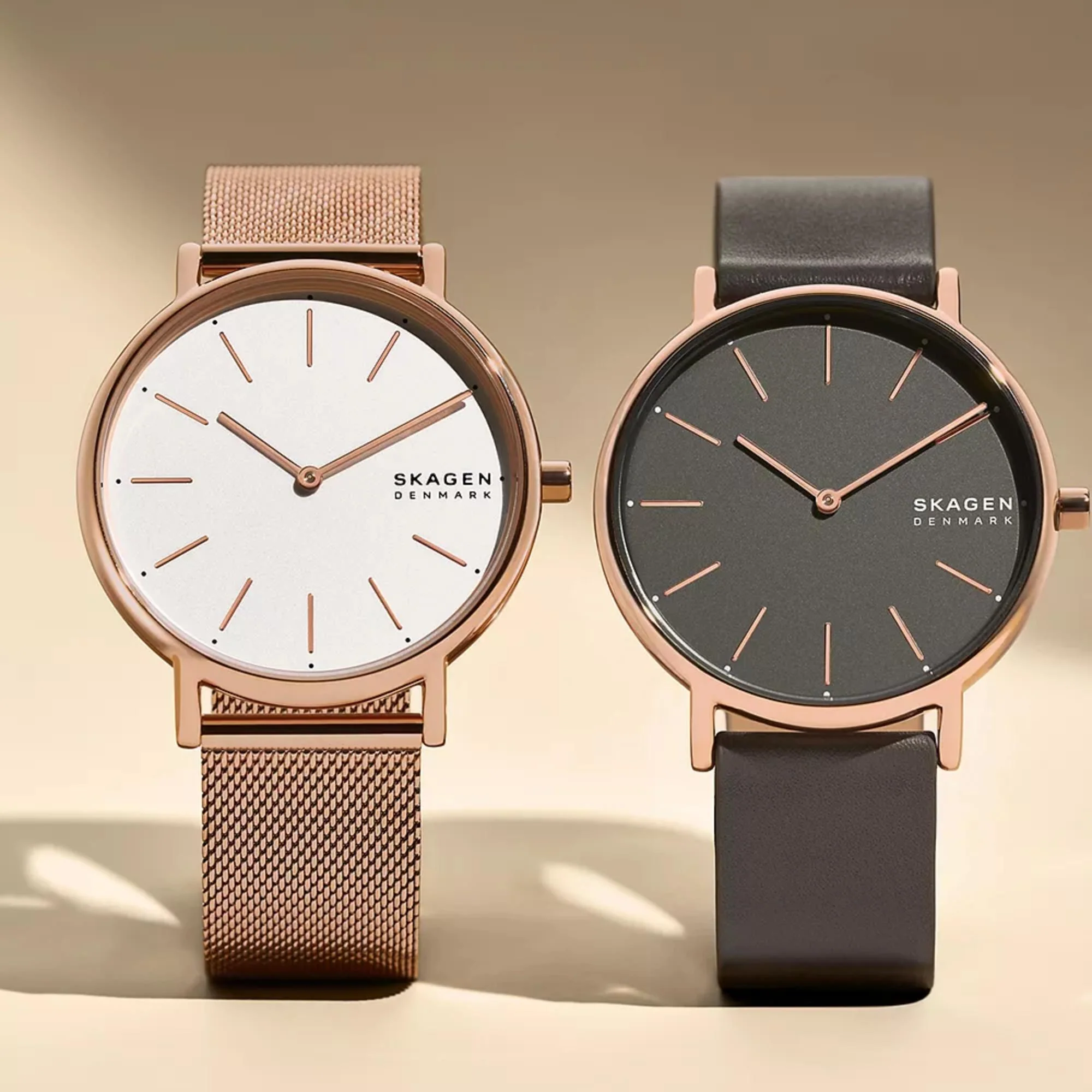 Skagen Signatur Quartz Charcoal Dial Leather Strap Women's Watch SKW2794 - Image 3