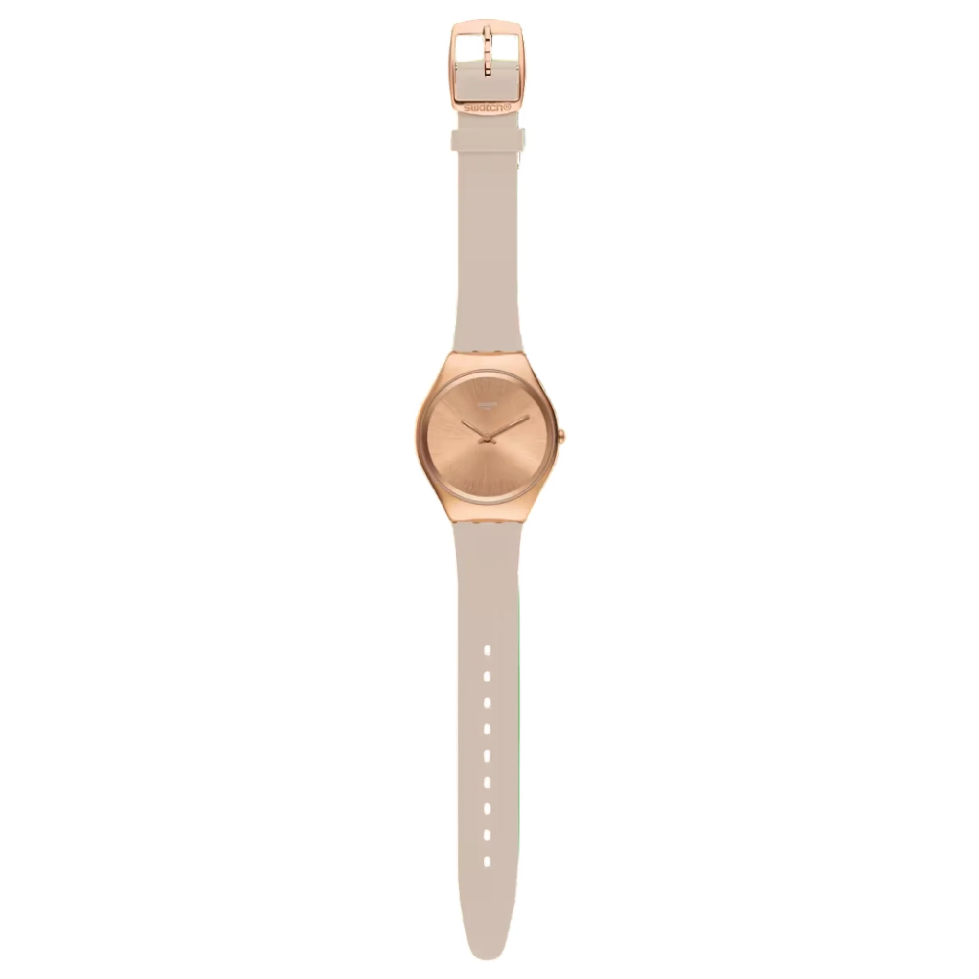Swatch Skinrosee Silicone Strap Pink Dial Ladies Watch SYXG101 - Image 2