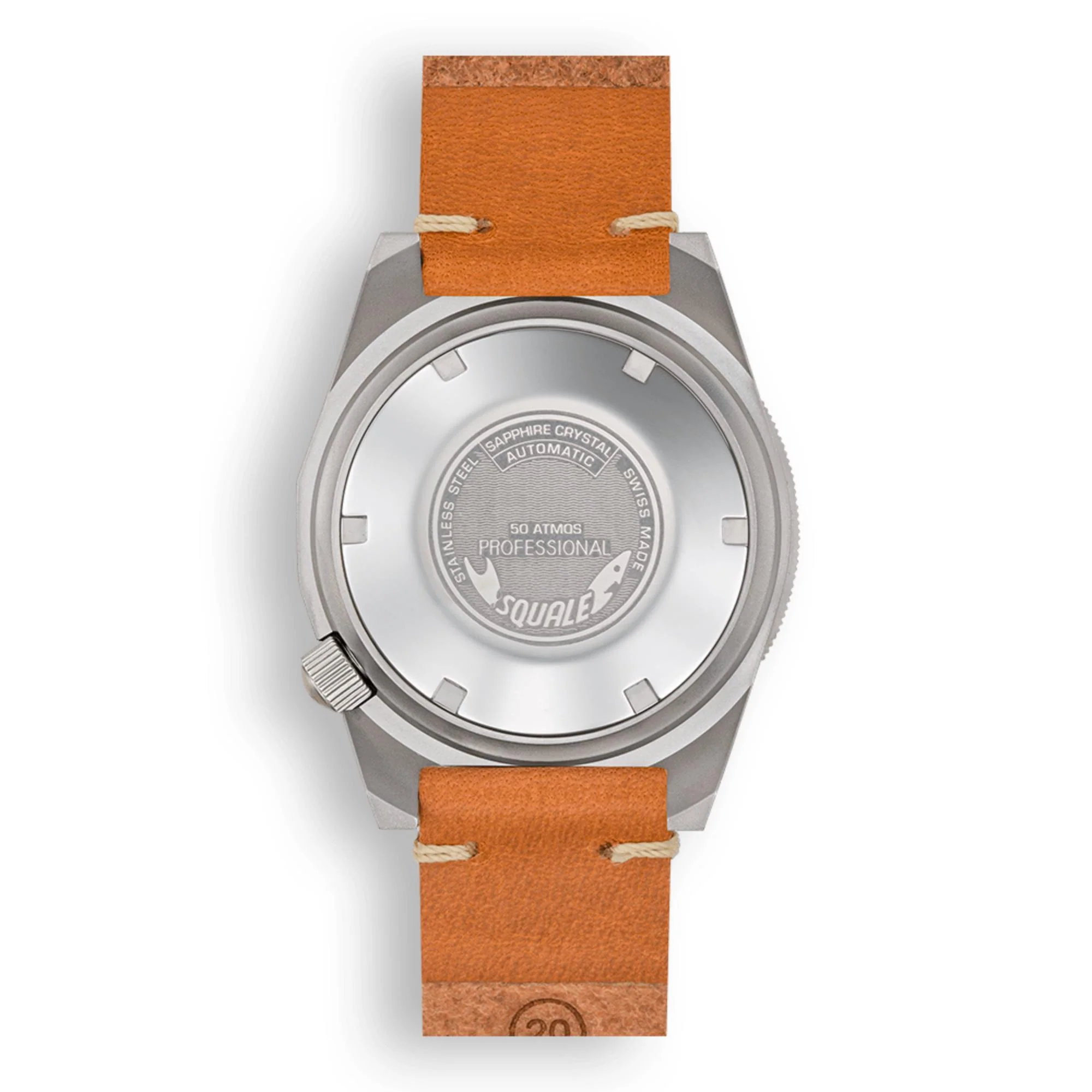 Squale 1521 Black Blasted Automatic Black Dial Leather Strap Men's Watch 1521BKBL.PC - Image 2