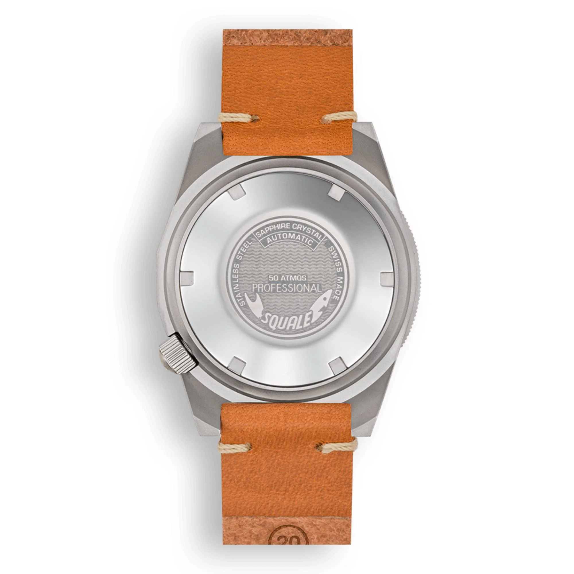Squale 1521 Blue Blasted Automatic Blue Dial Leather Strap Men's Watch 1521BLUEBL.PC - Image 2