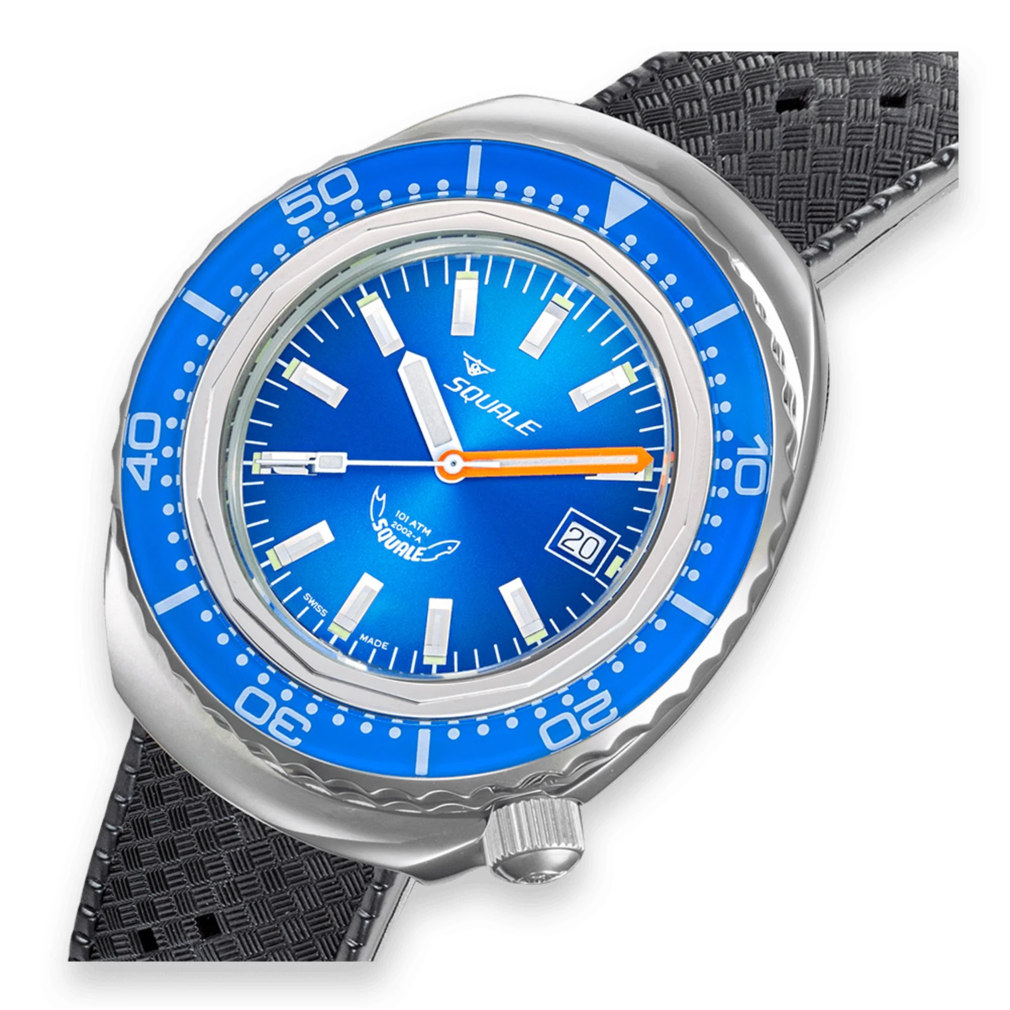 Squale 2002 Automatic Blue Dial Rubber Strap Men's Watch 2002.SS.BL.BL.HT - Image 3