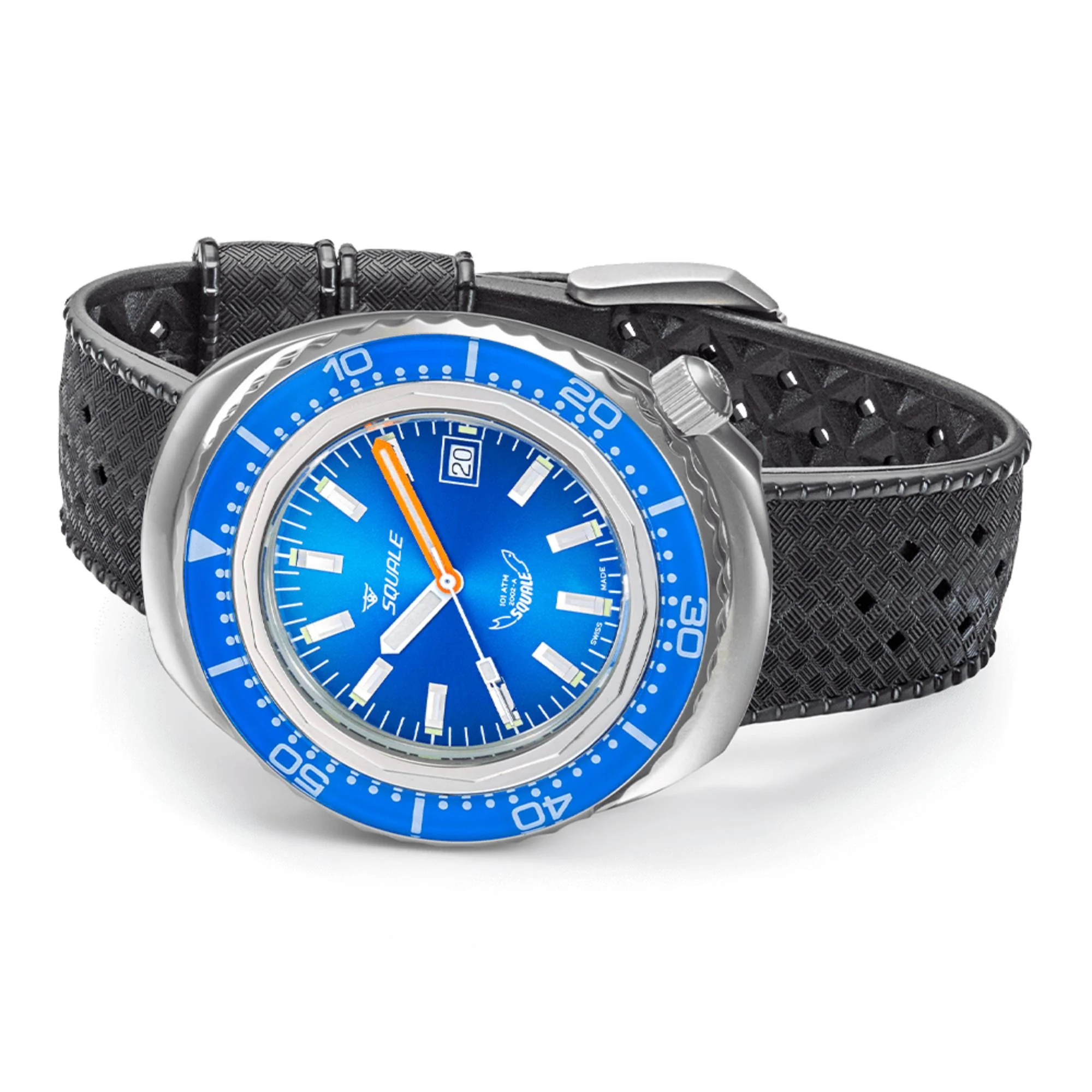Squale 2002 Automatic Blue Dial Rubber Strap Men's Watch 2002.SS.BL.BL.HT - Image 9