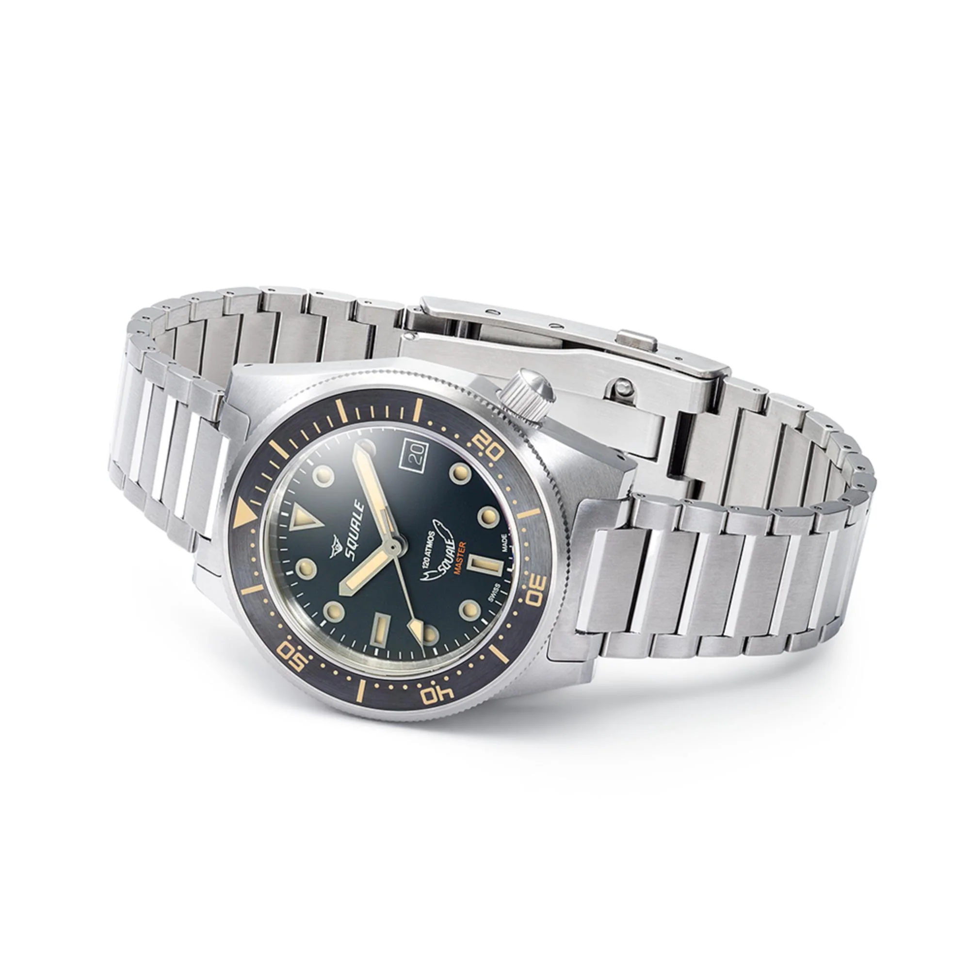 Squale Master Titanium 65th Anniversary Automatic Black Dial Titanium Strap Men's Watch MASTIBKBK.TI20 - Image 8