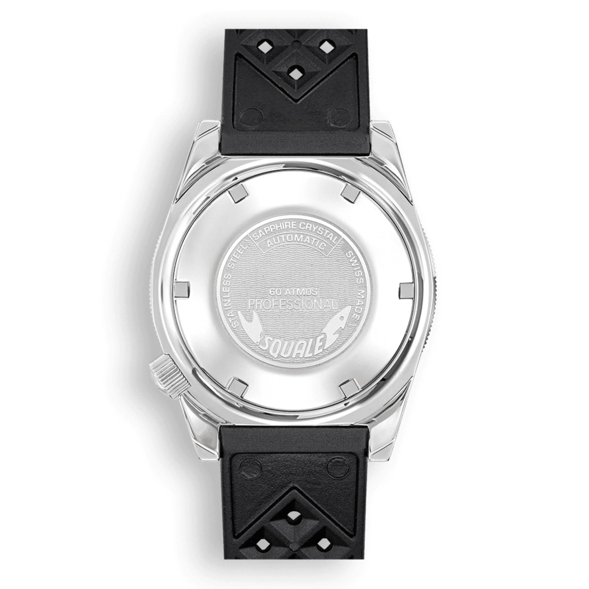 Squale Matic Automatic Grey Dial Rubber Strap Men's Watch MATICXSA.HT - Image 7