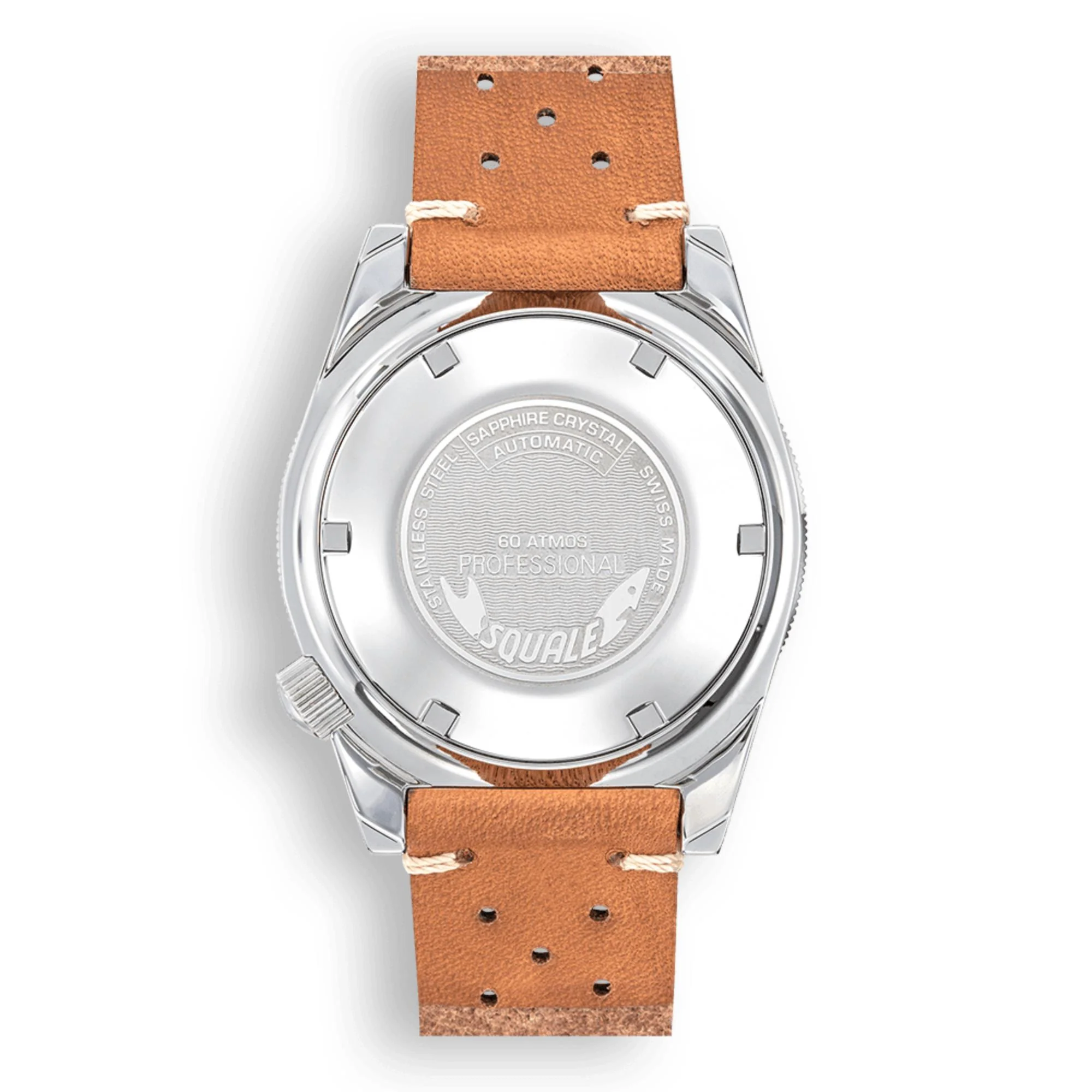 Squale Matic Automatic Light Blue Dial Leather Strap Men's Watch MATICXSE.PTC - Image 7