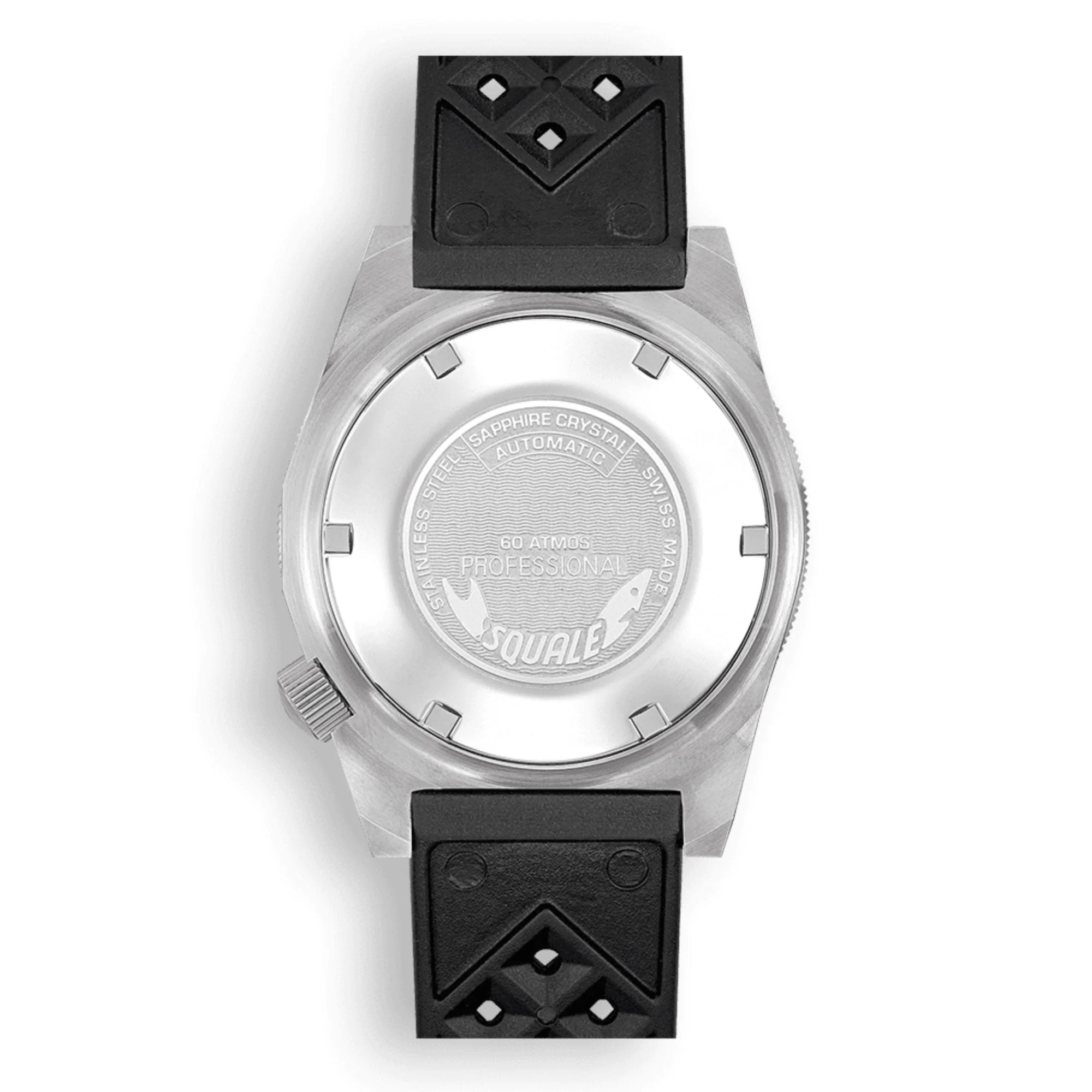 Squale Matic Satin Orange Automatic Black Dial Rubber Strap Men's Watch MATICXSC.HT - Image 2