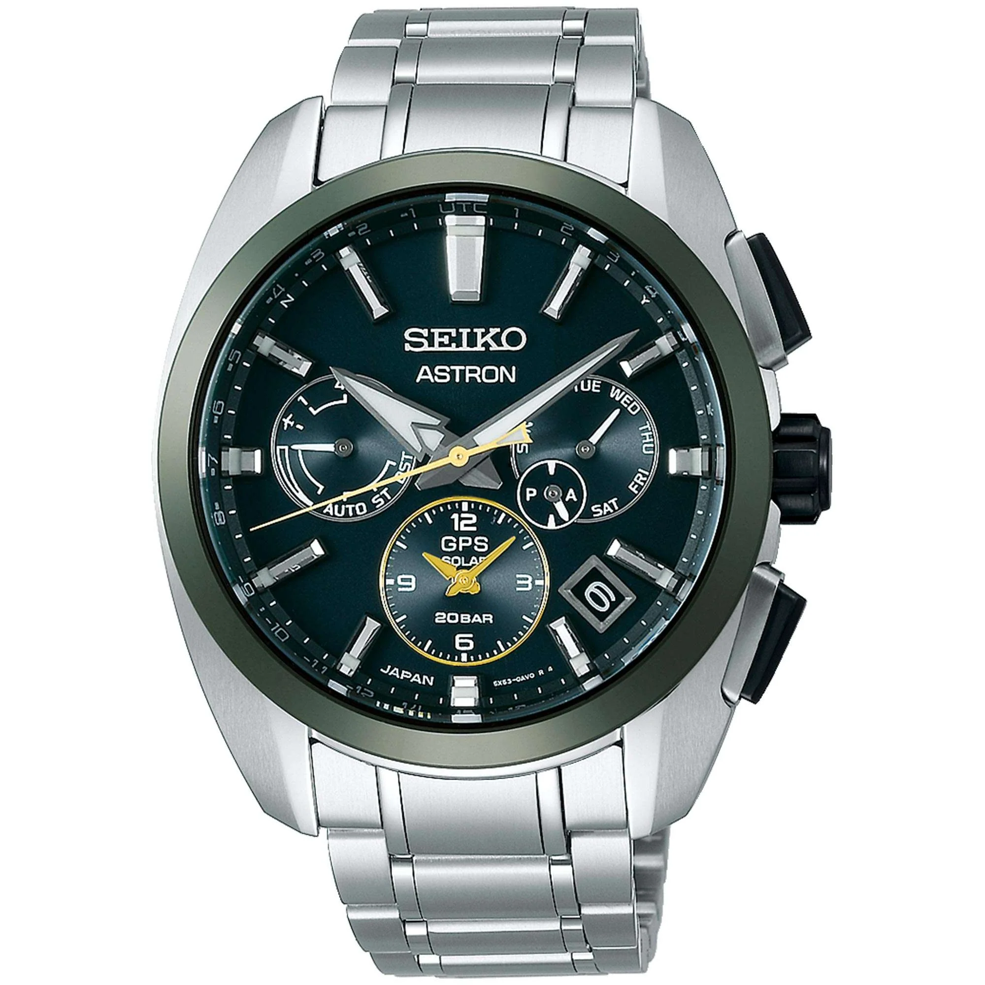 Seiko Astron Limited Edition GPS Solar Quartz Green Dial Titanium Bracelet Men's Watch SSH071J1 - Image 6