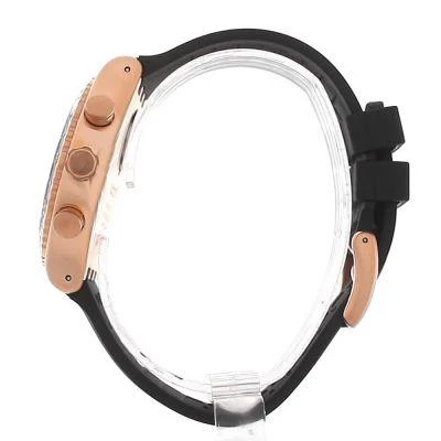 Swatch Stain Sheen Black Dial Black Rubber Strap Unisex Watch YVG410 - Image 8