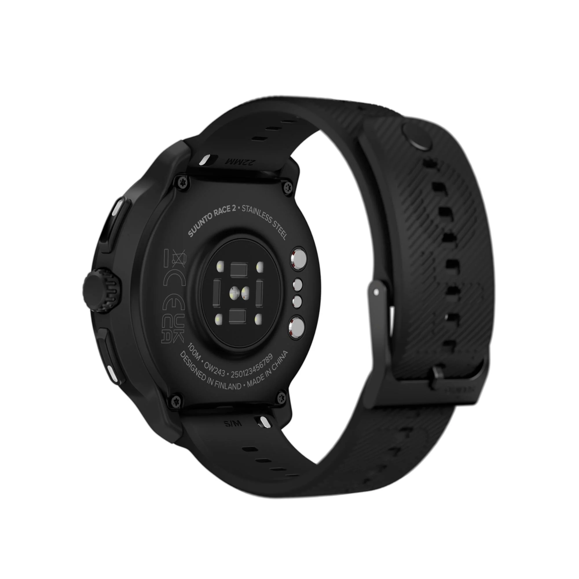 Suunto Race 2 All Black AMOLED Digital Silicone Strap Unisex Smart Fitness Watch SS051200000 - Image 12