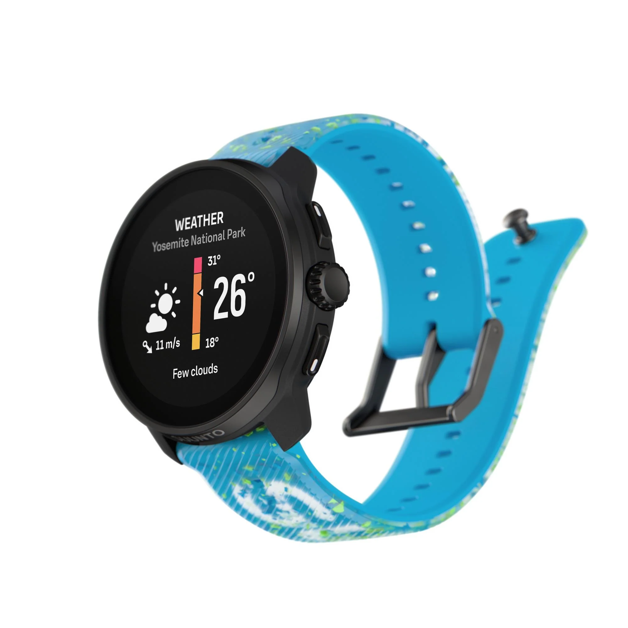 Suunto Race S Power Blue AMOLED Digital Silicone Strap Unisex Smart Fitness Watch SS051015000 - Image 6