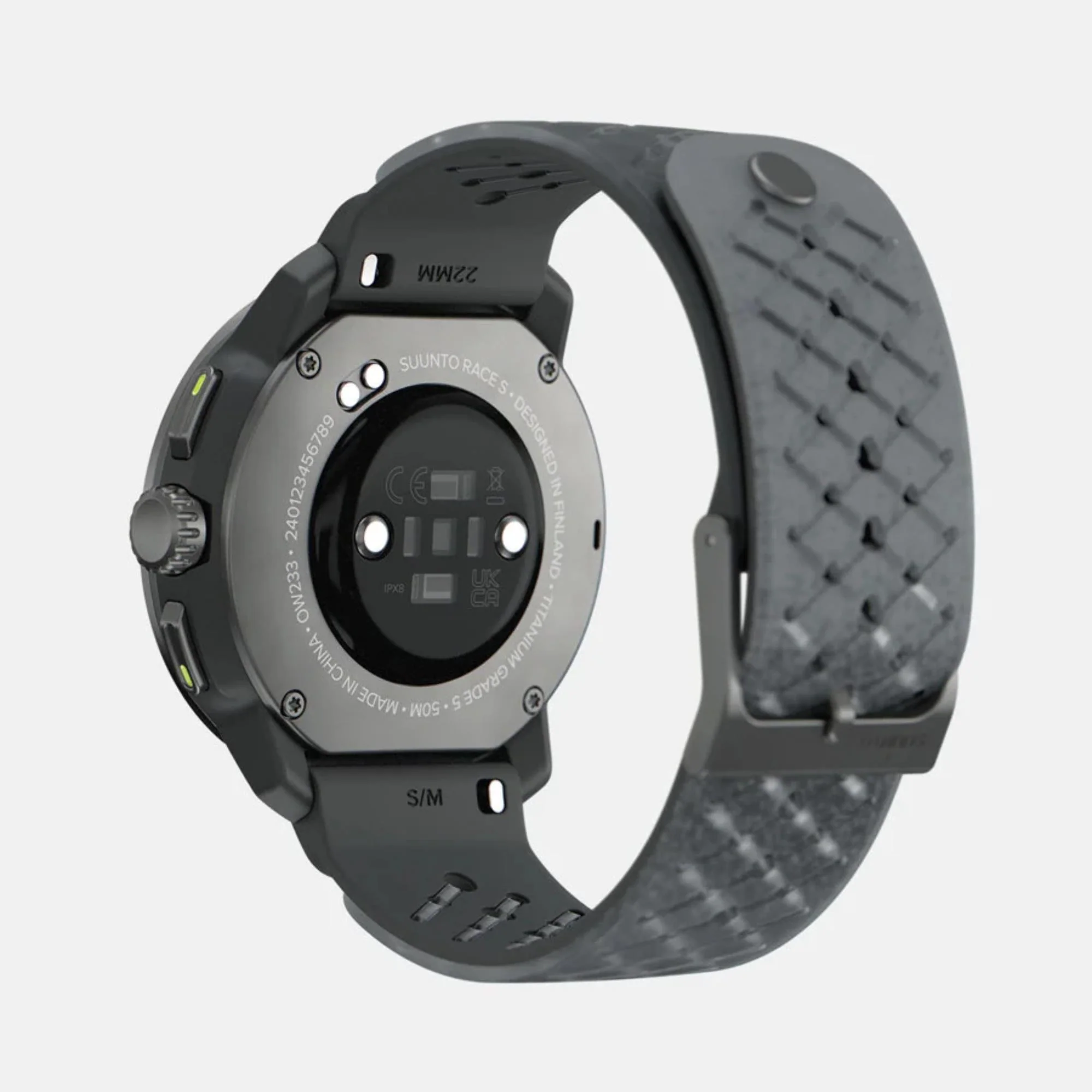 Suunto Race S Titanium Graphite AMOLED Digital Silicone Strap Unisex Smart Fitness Watch SS051104000 - Image 4