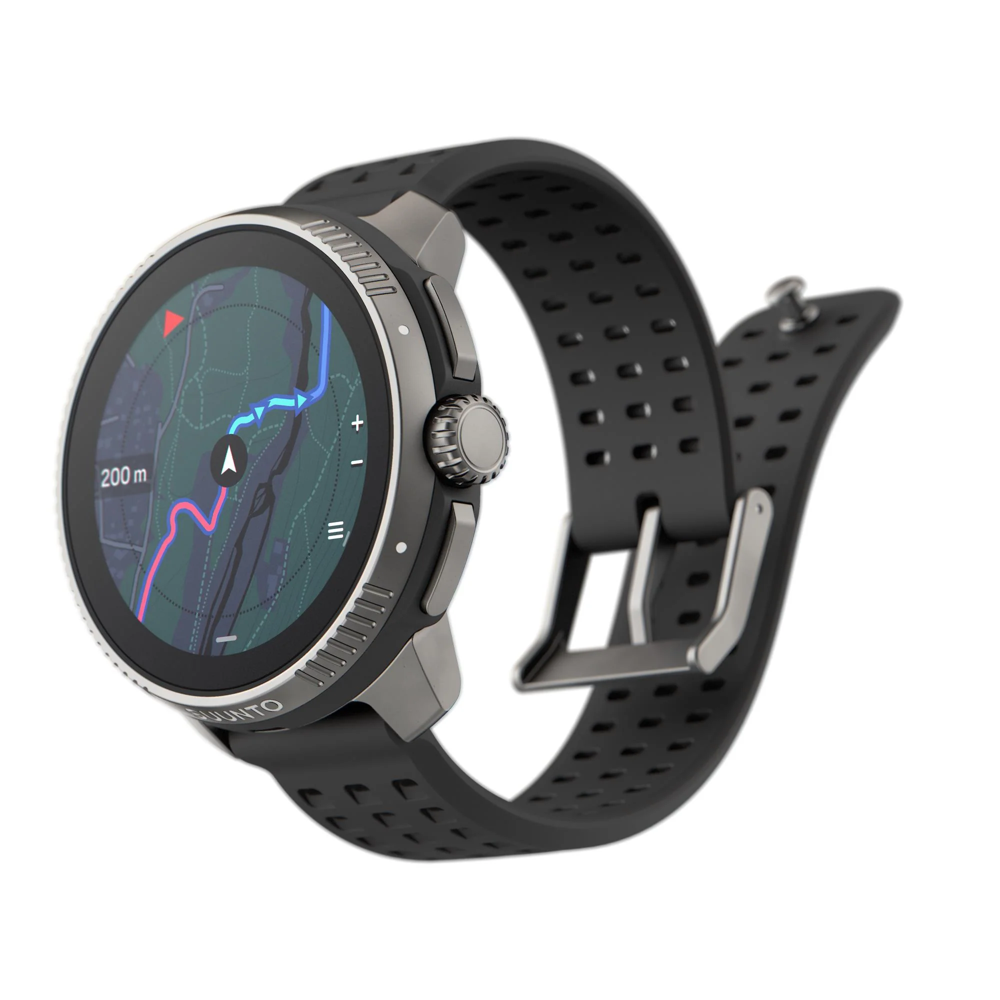 Suunto Race Titanium Charcoal Digital Silicone Strap Unisex Smart Watch SS050932000 - Image 4