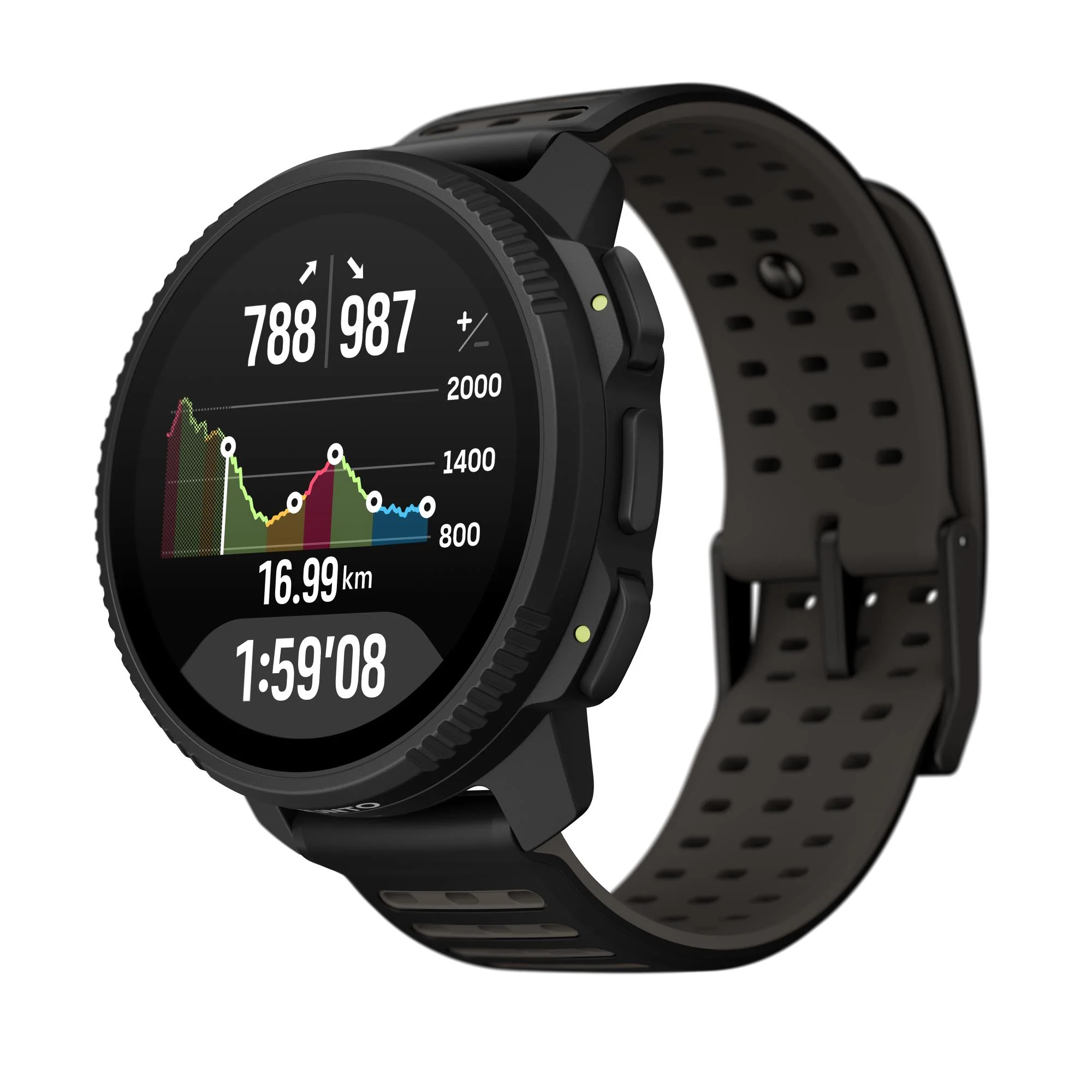 Suunto Vertical 2 All Black AMOLED Digital Silicone Strap Unisex Smart Watch SS051204000 - Image 5