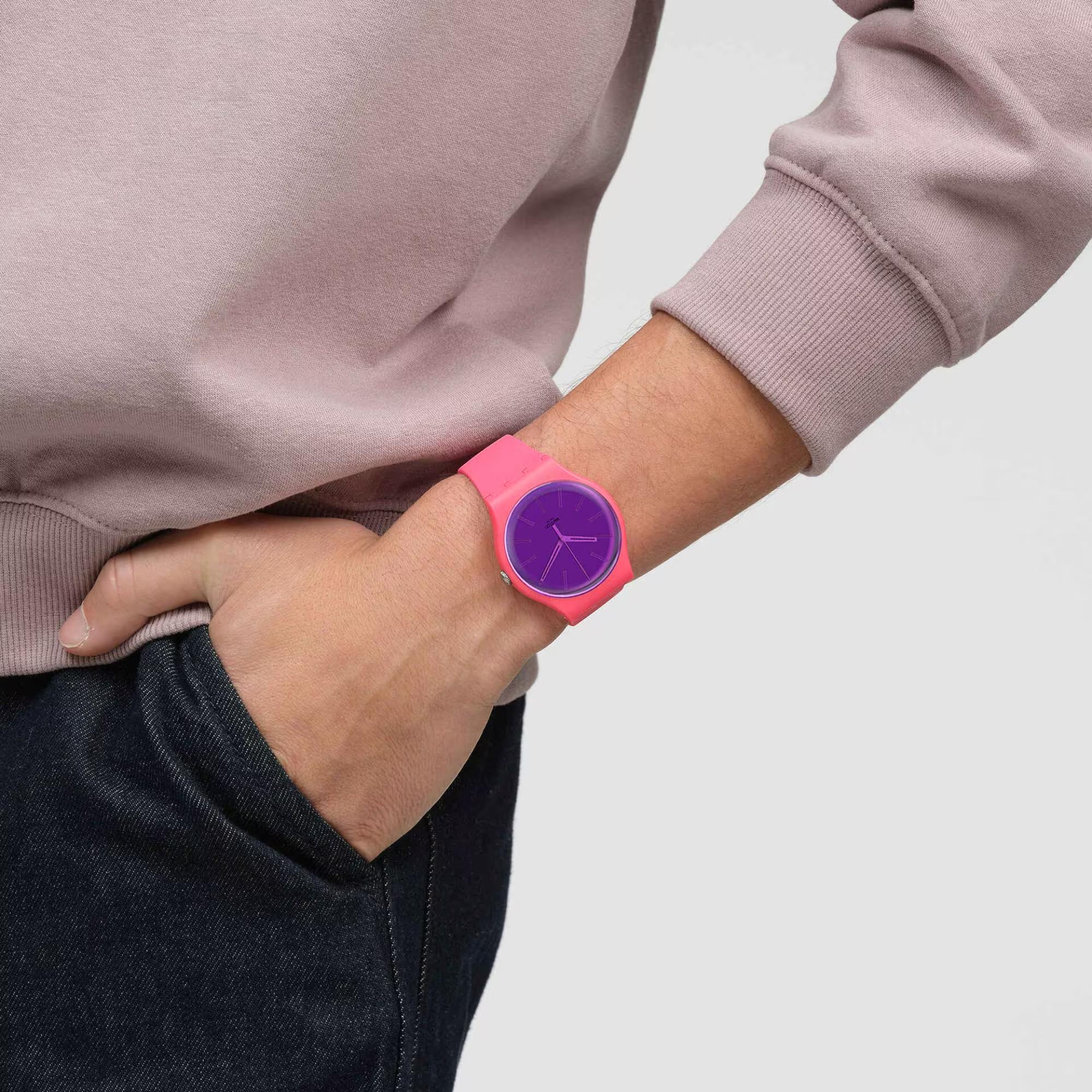 Swatch Berry Harmonious Unisex Purple Dial Watch SO29P102 - Image 11