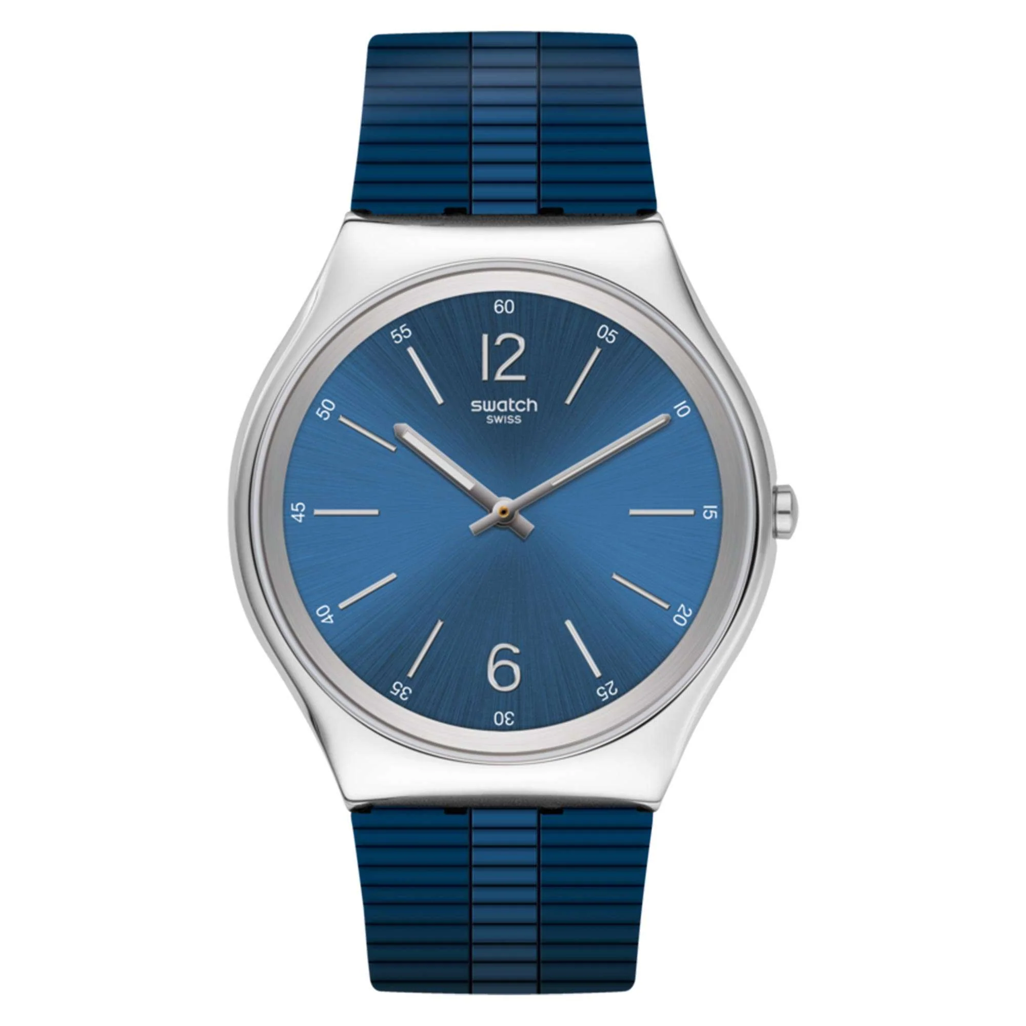 Swatch Bienne By Day Quartz Blue Dial Rubber Strap Watch SS07S111 - Image 7