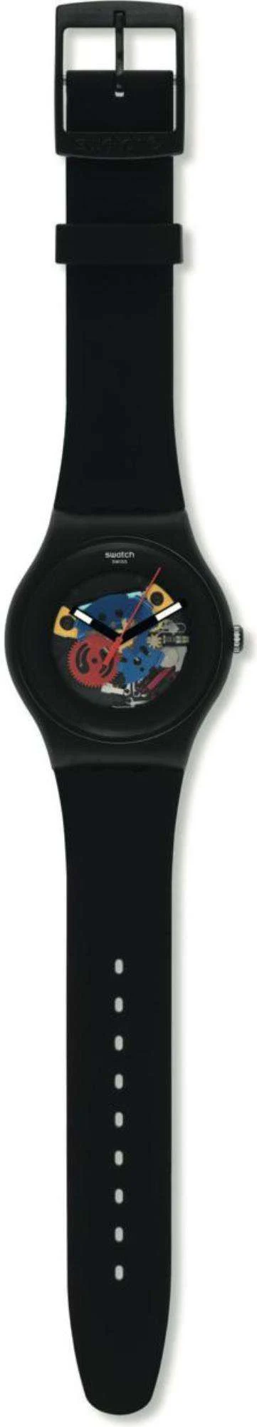 Swatch BLACK LACQUERED AGAIN New Gent Watch SO29B107 - Image 2