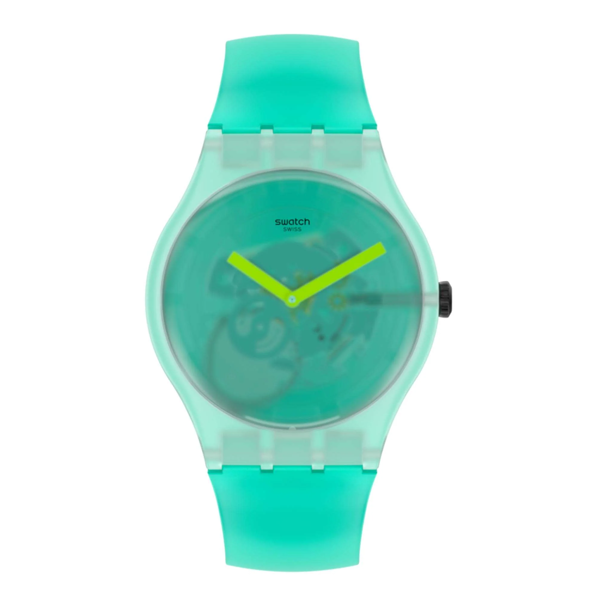 Swatch Nature Blur Quartz Movement Green Dial Plastic Strap Watch SUOG119 - Image 3