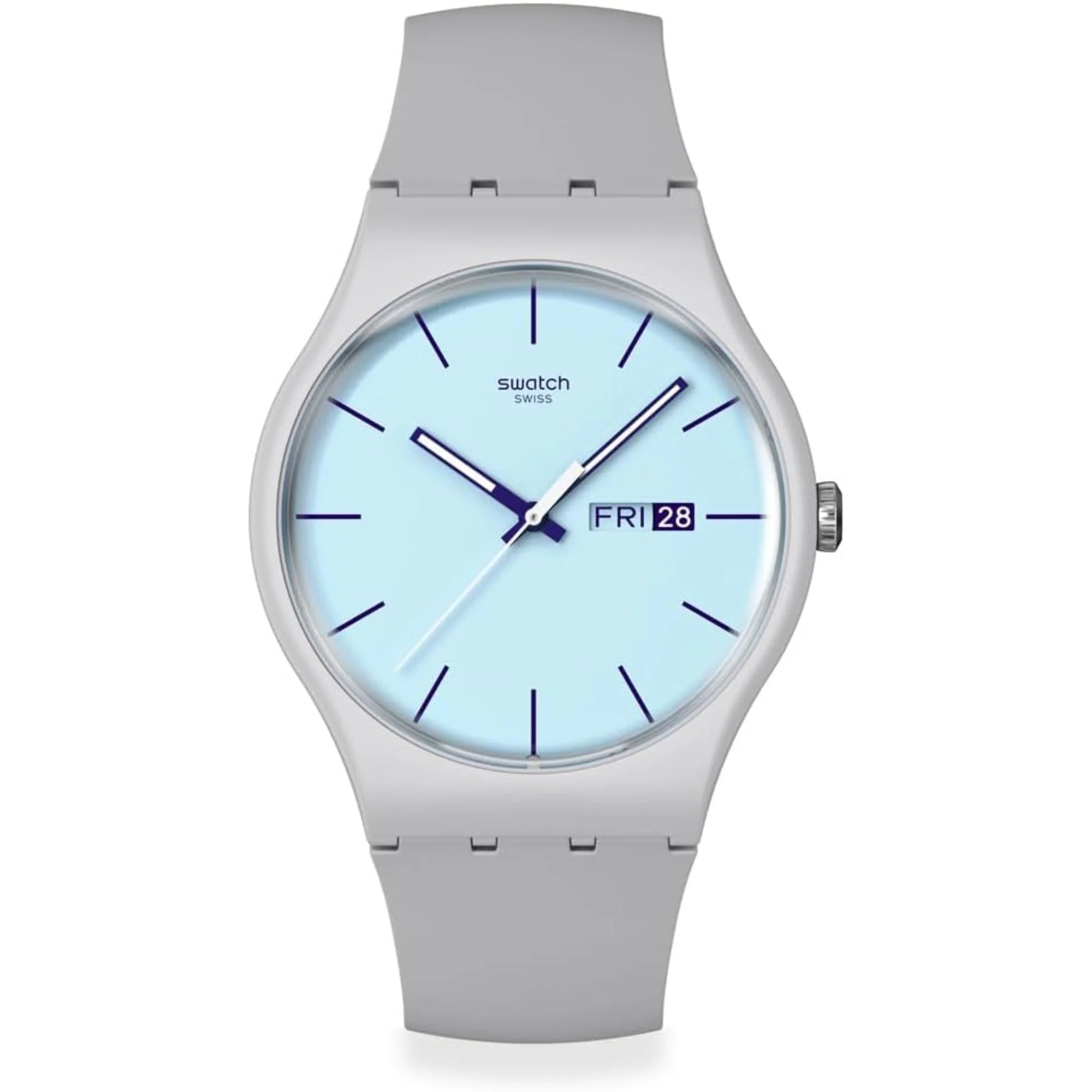 Swatch BLUEBERRY SKY Quartz Blue Dial Silicone Strap Men’s Watch SO29M702 - Image 6