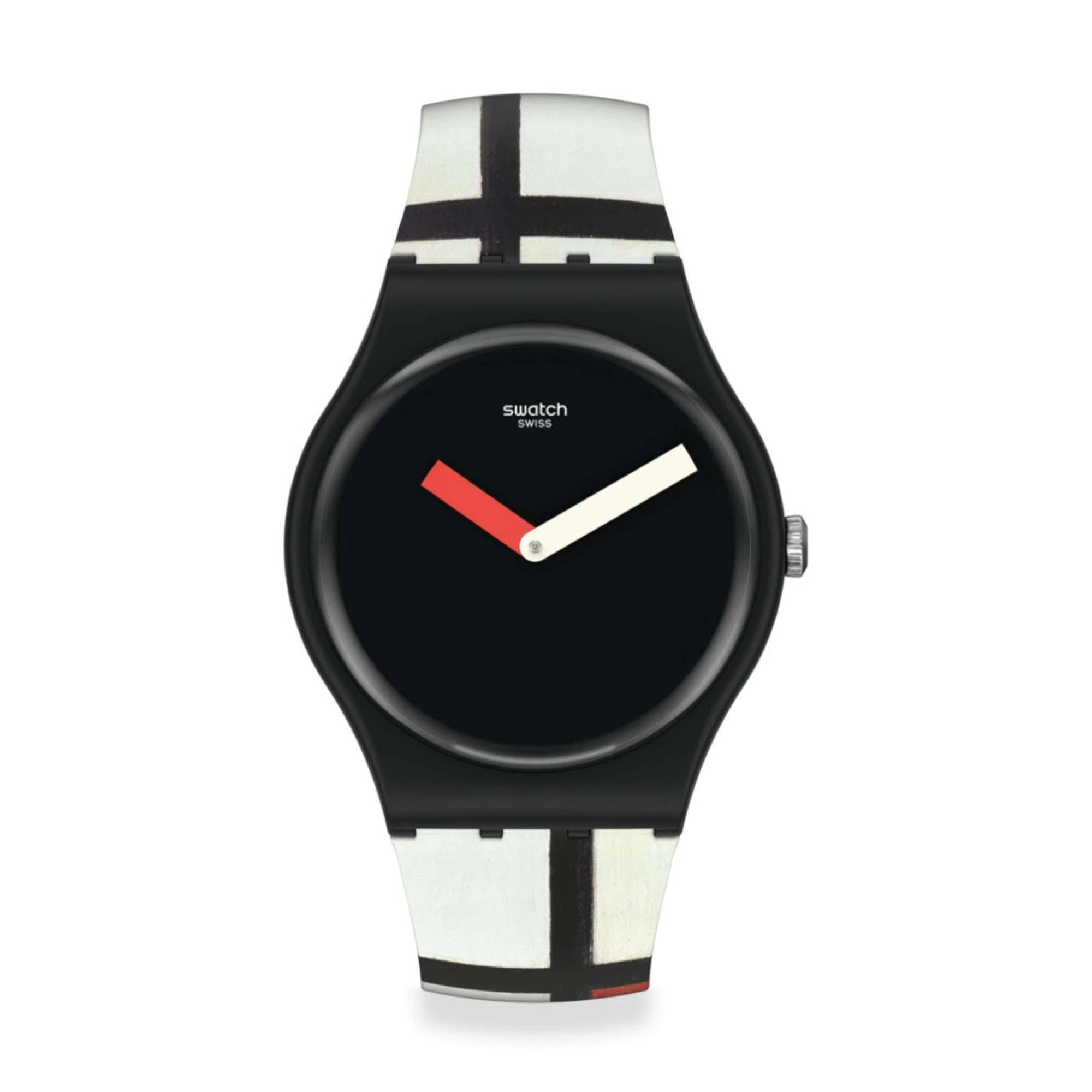 Original Pompidou Red, Blue and White by Piet Mondrian Quartz Unisex Watch SUOZ344 - Image 4