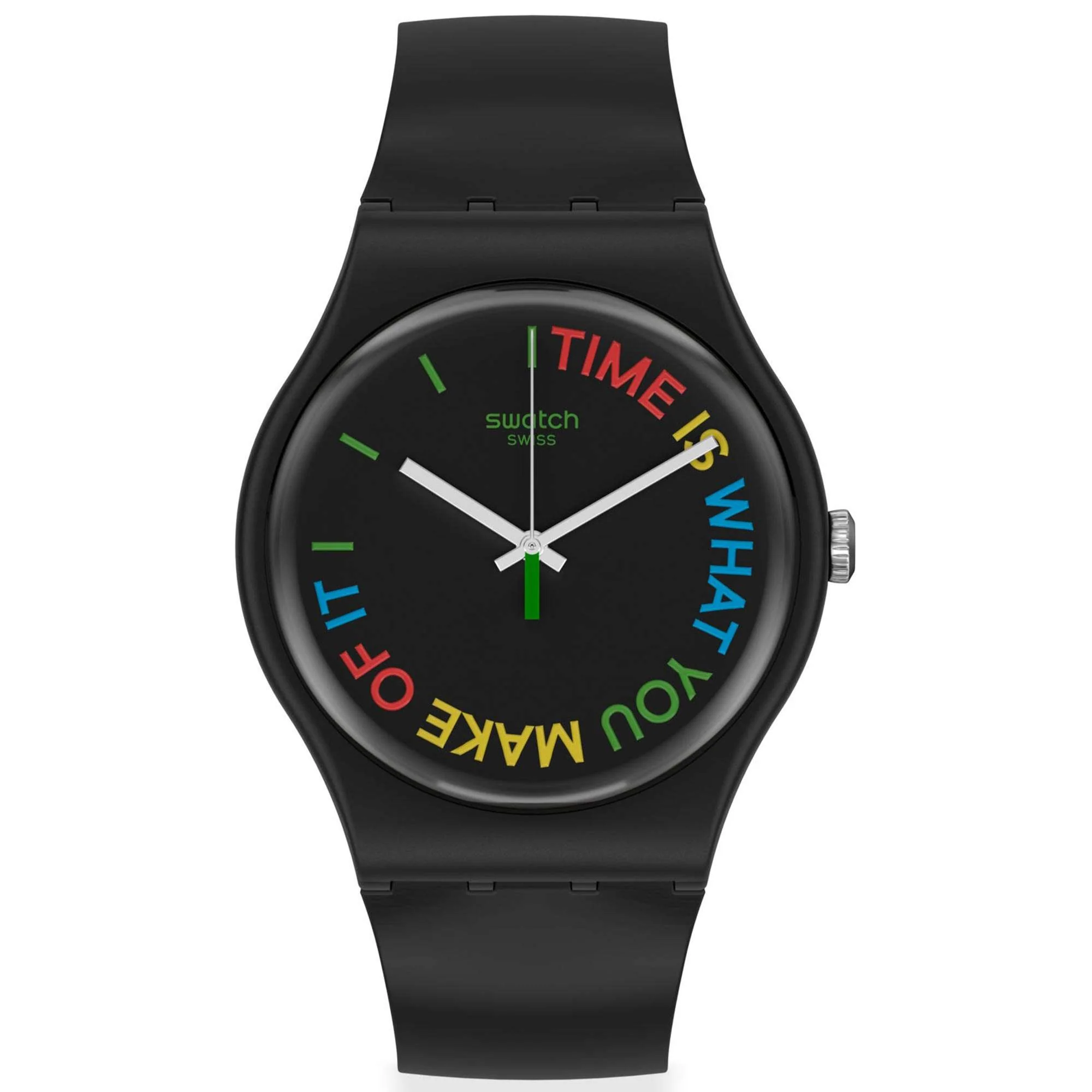 Swatch FREETID Quartz Black Dial Bio Sourced Plastic Strap Watch SO29B103 - Image 9