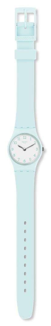 Swatch Greenbelle Green Plastic Case Green Silicone Strap Girls 2017 Fall Winter White Dial Watch LG129 - Image 2