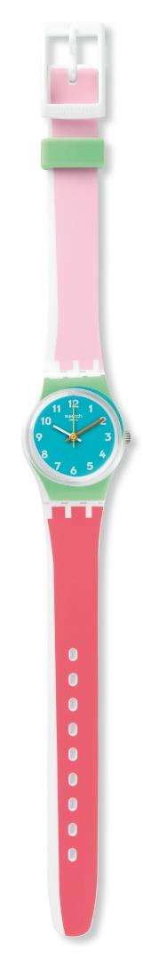 Swatch De Travers White Plastic Case White Silicone Strap Girls Watch LW146 - Image 2