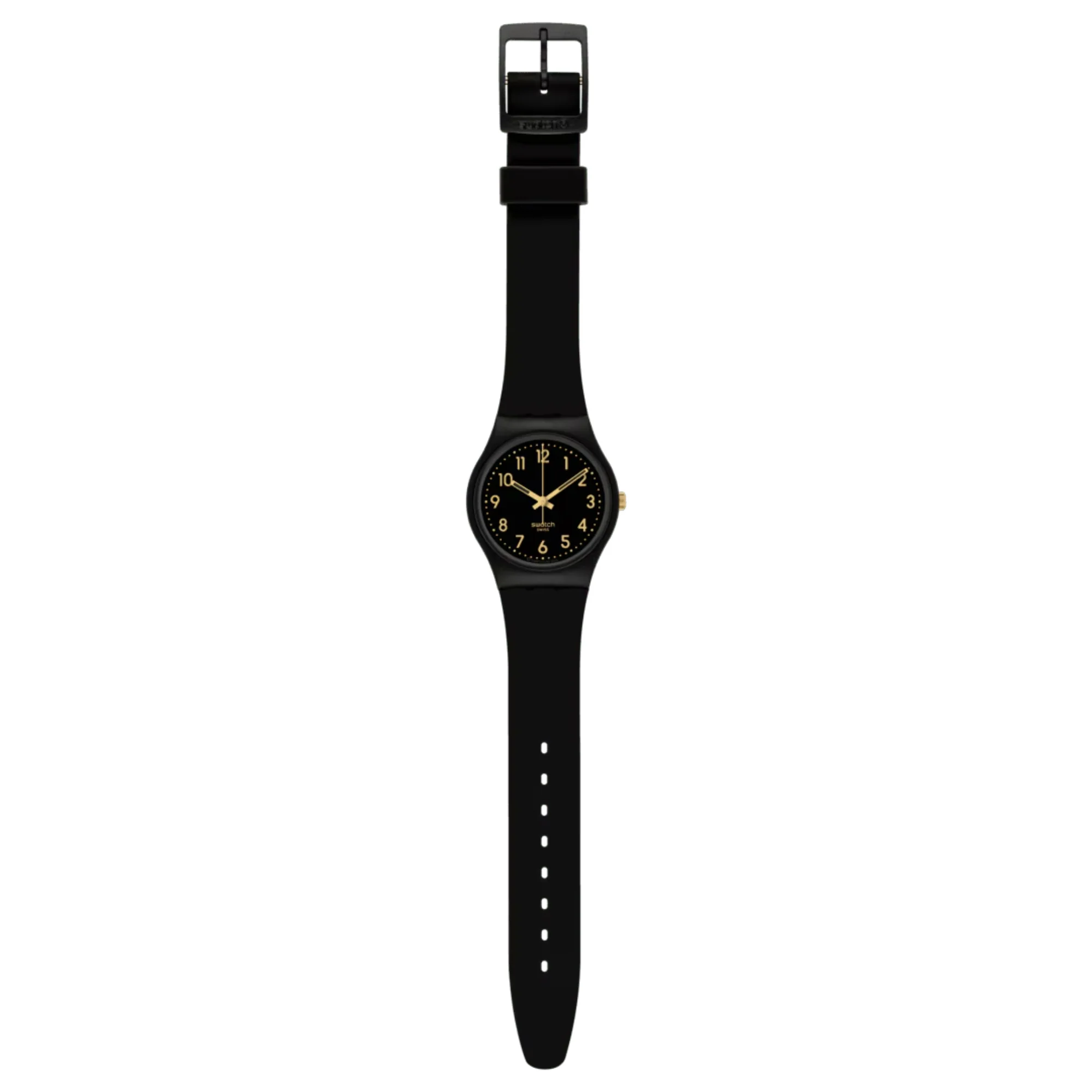 Swatch Golden Tac Black Bio-sourced material Case Black Dial Unisex Watch SO28B113 - Image 3