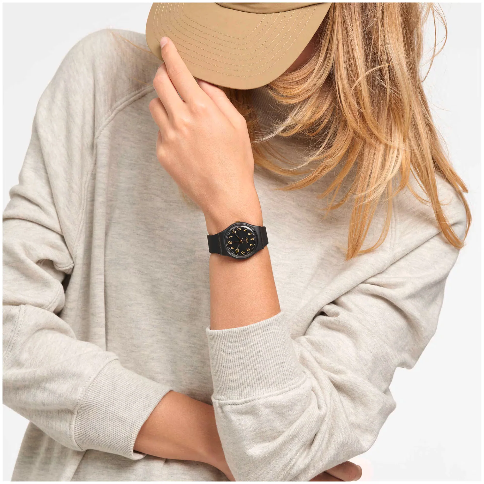 Swatch Golden Tac Black Bio-sourced material Case Black Dial Unisex Watch SO28B113 - Image 4