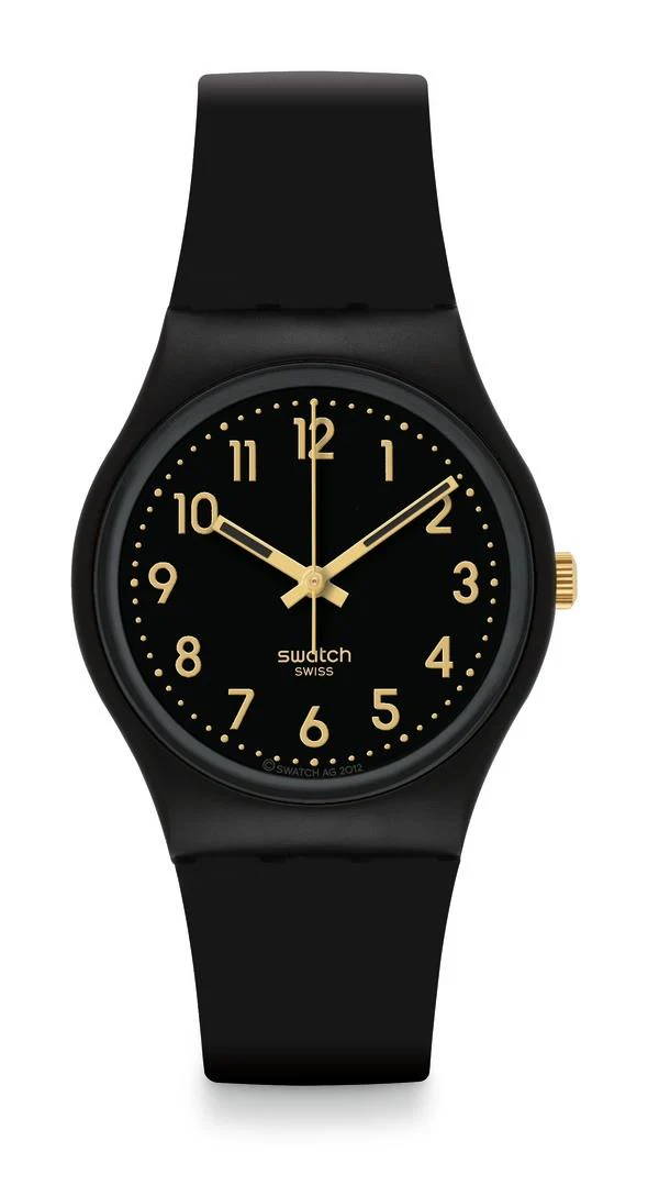 Swatch Golden Tac Black Bio-sourced material Case Black Dial Unisex Watch SO28B113 - Image 6