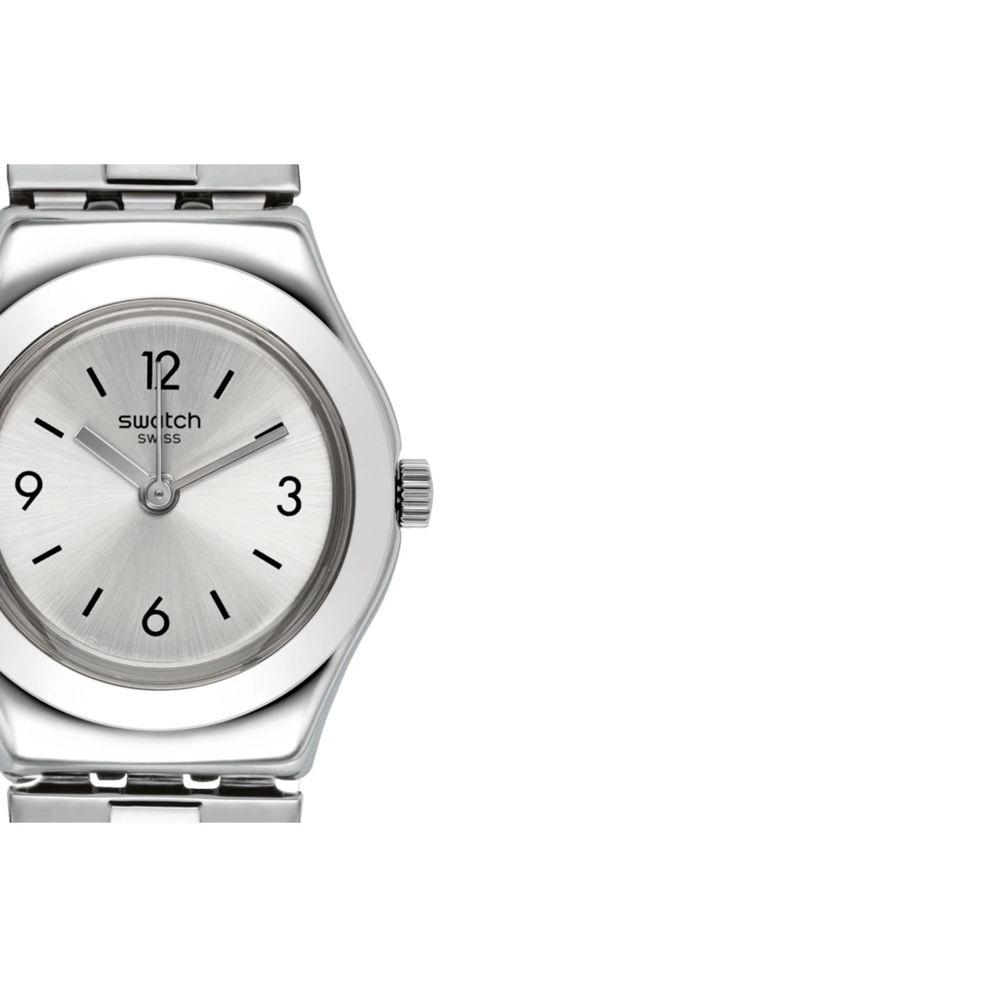 Swatch Gradino Quartz Silver Dial Stainless Steel Bracelet Ladies Watch YSS300G - Image 8