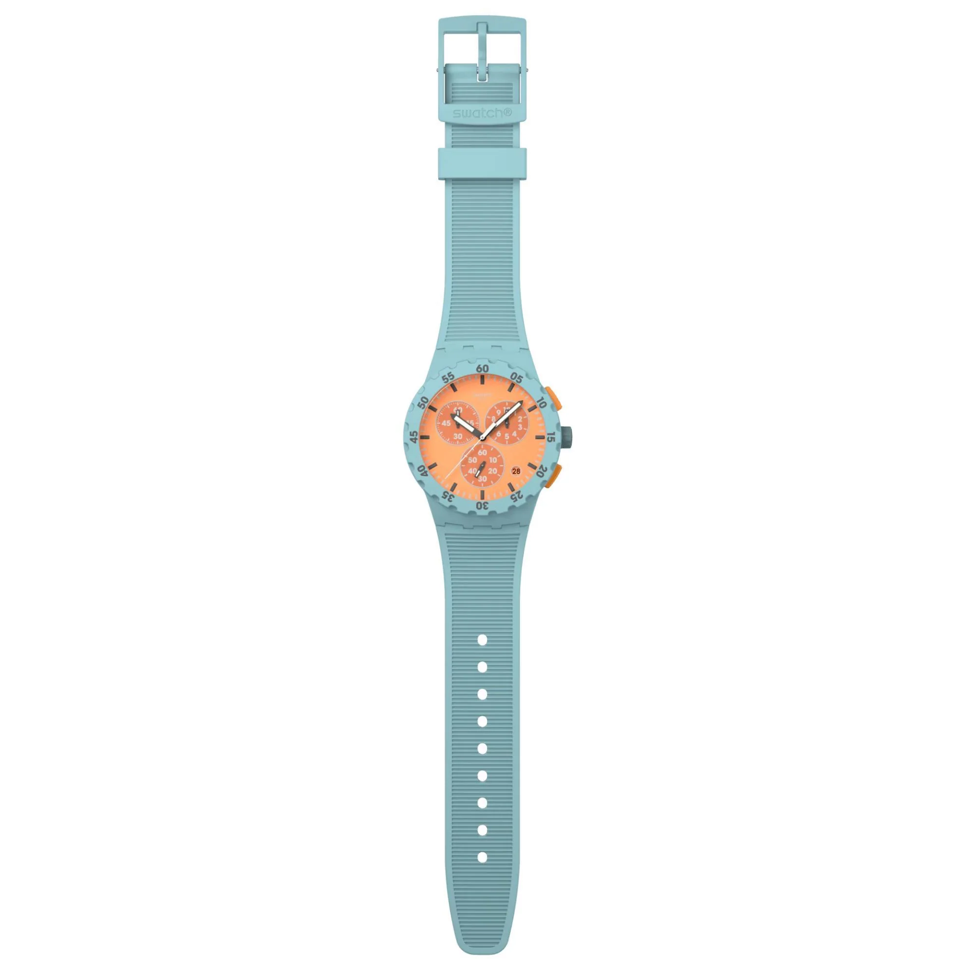 Swatch JUICY APRICOT Quartz Orange Dial Silicone Strap Men’s Watch SUSL401 - Image 2
