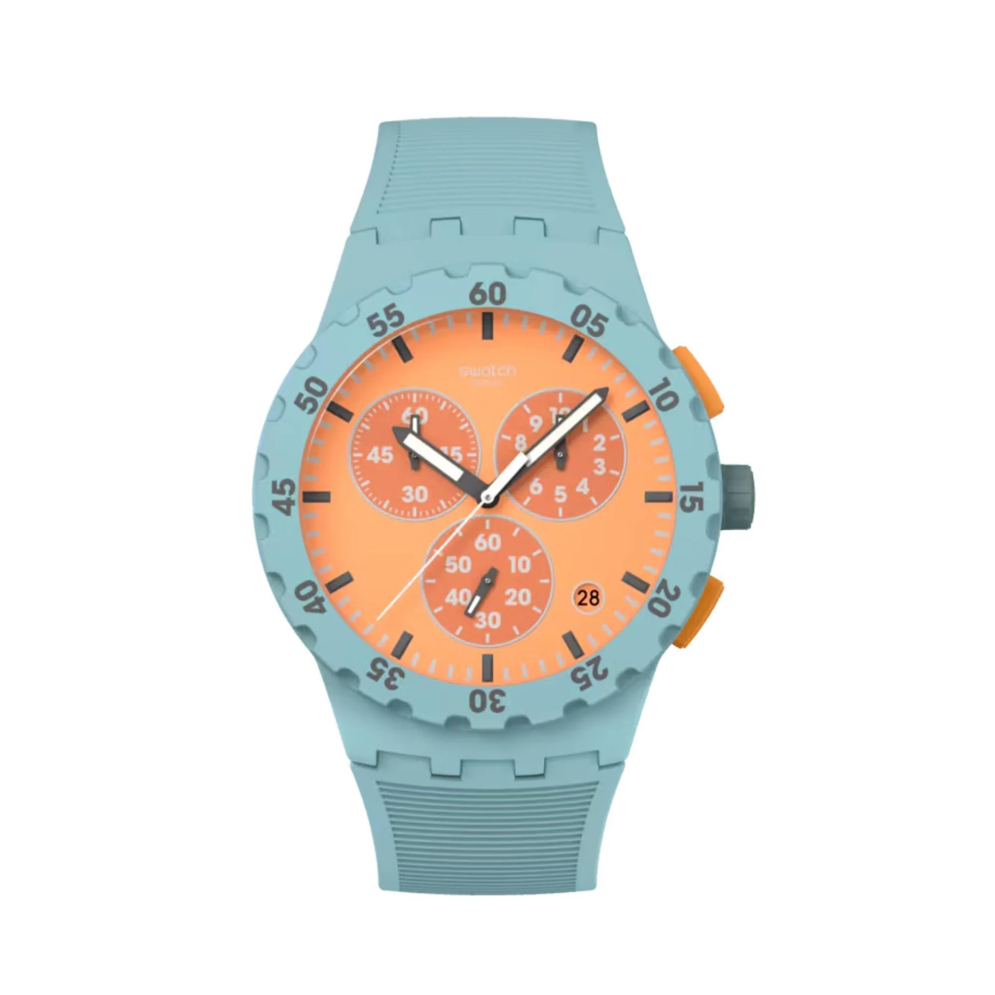 Swatch JUICY APRICOT Quartz Orange Dial Silicone Strap Men’s Watch SUSL401 - Image 6