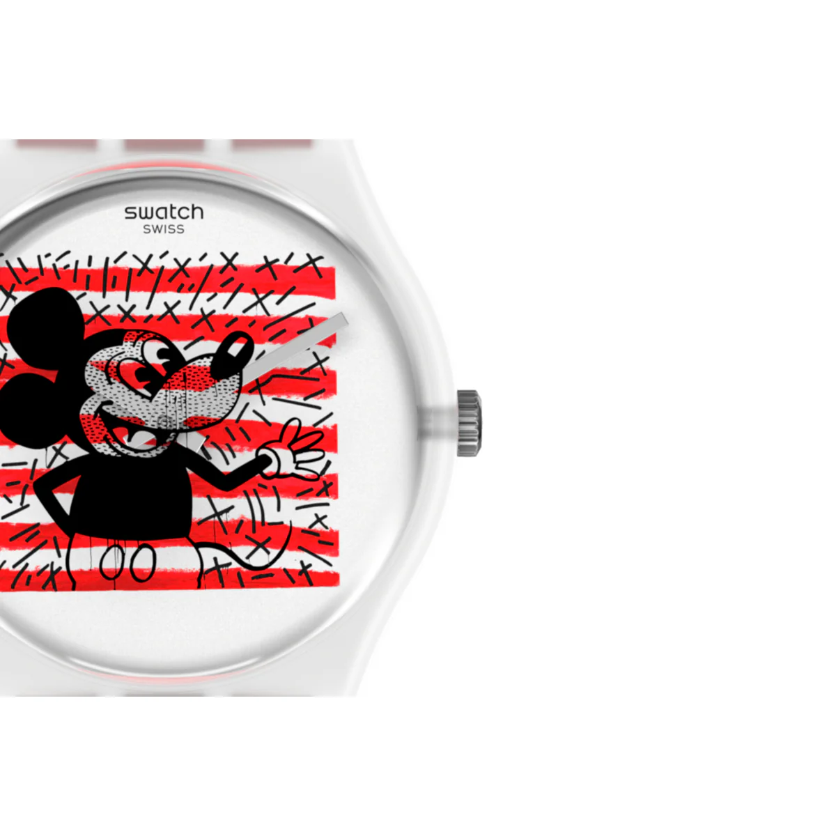 Swatch Disney Mickey Mariniere White Dial Silicone Strap Unisex Watch GZ352 - Image 3