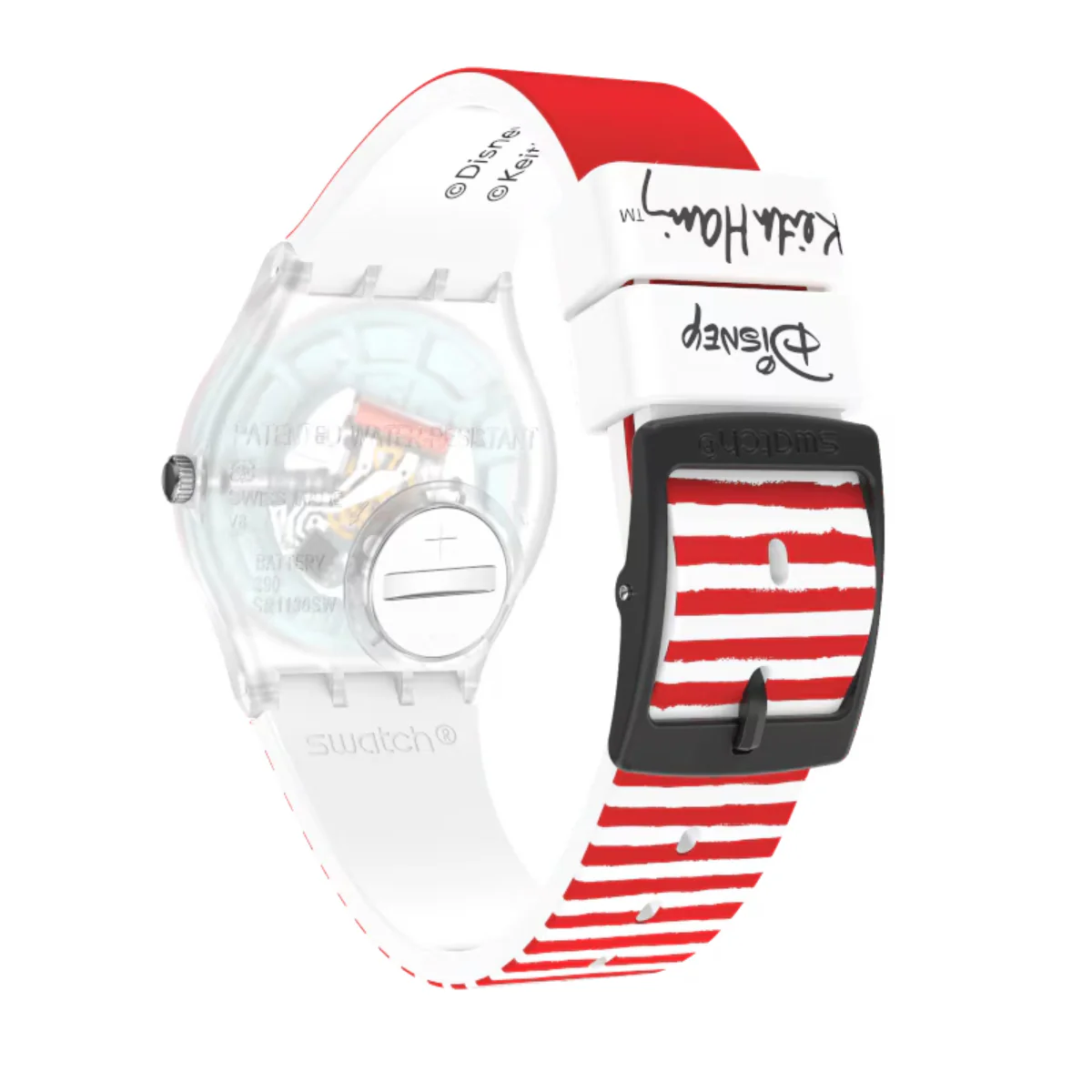 Swatch Disney Mickey Mariniere White Dial Silicone Strap Unisex Watch GZ352 - Image 4