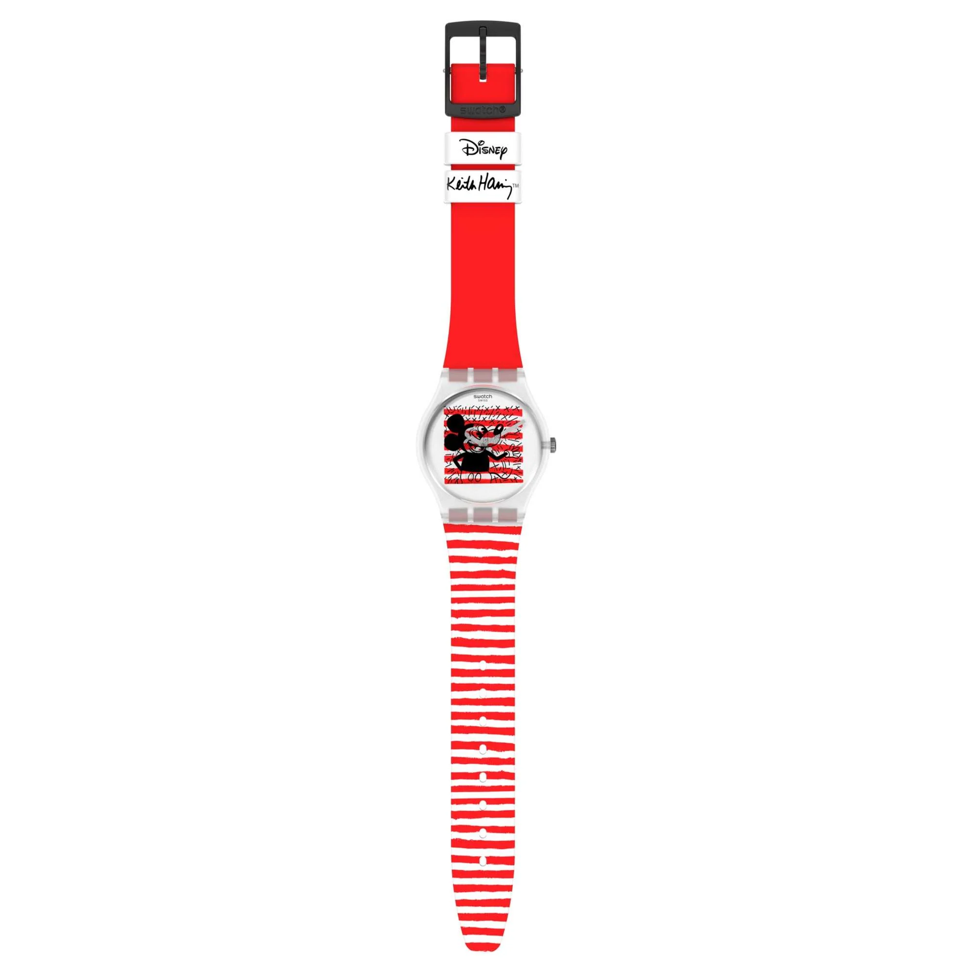 Swatch Disney Mickey Mariniere White Dial Silicone Strap Unisex Watch GZ352 - Image 6