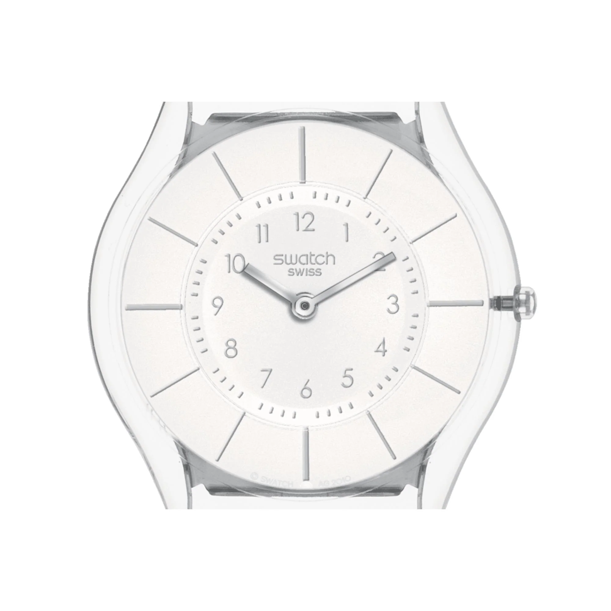 Swatch Lifestyle White Classiness Quartz White Dial Silicone Strap Unisex Watch SS08K102-S14 - Image 5