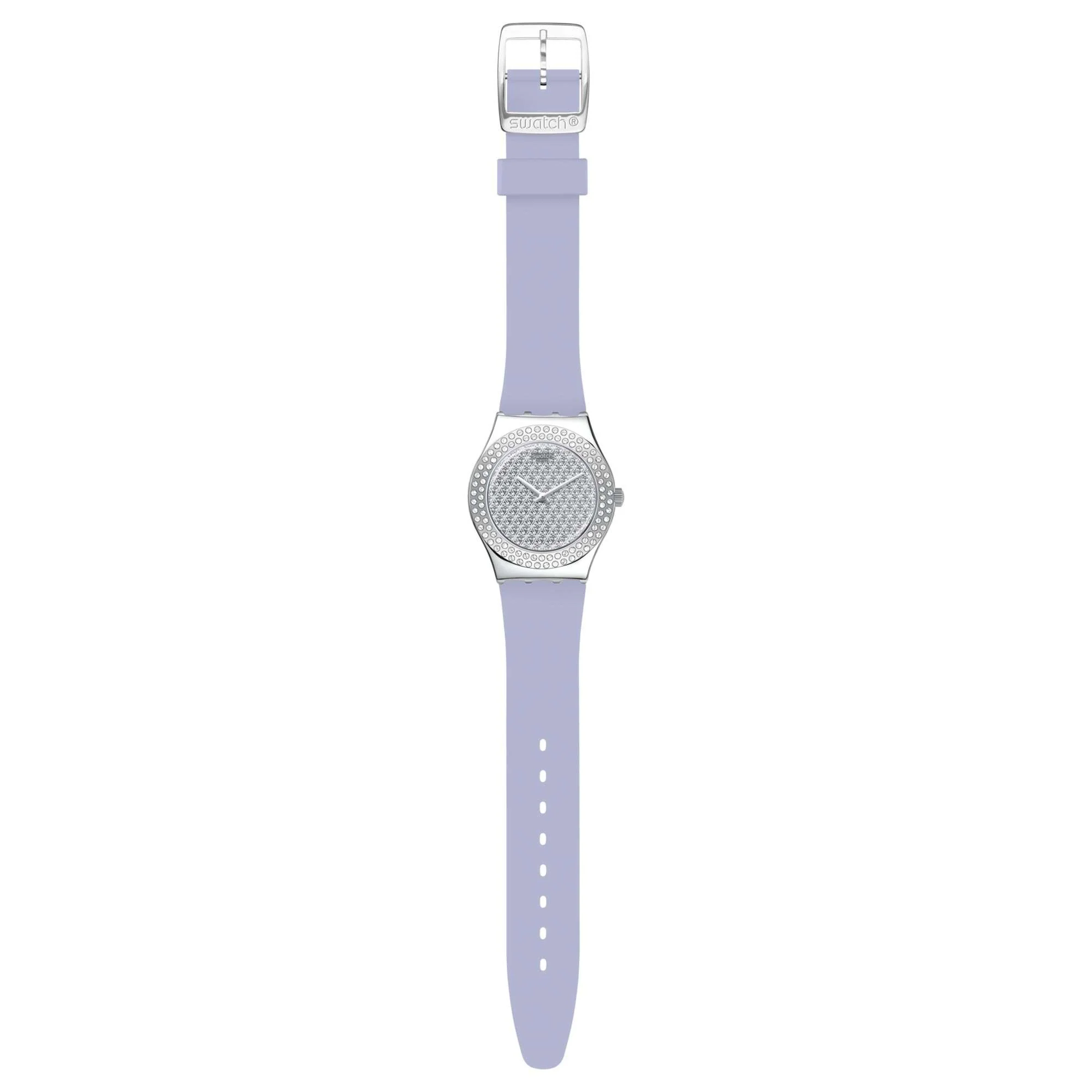 Swatch Lovely Lilac Quartz Purple Dial Silicone Strap Ladies Watch YLS216 - Image 5