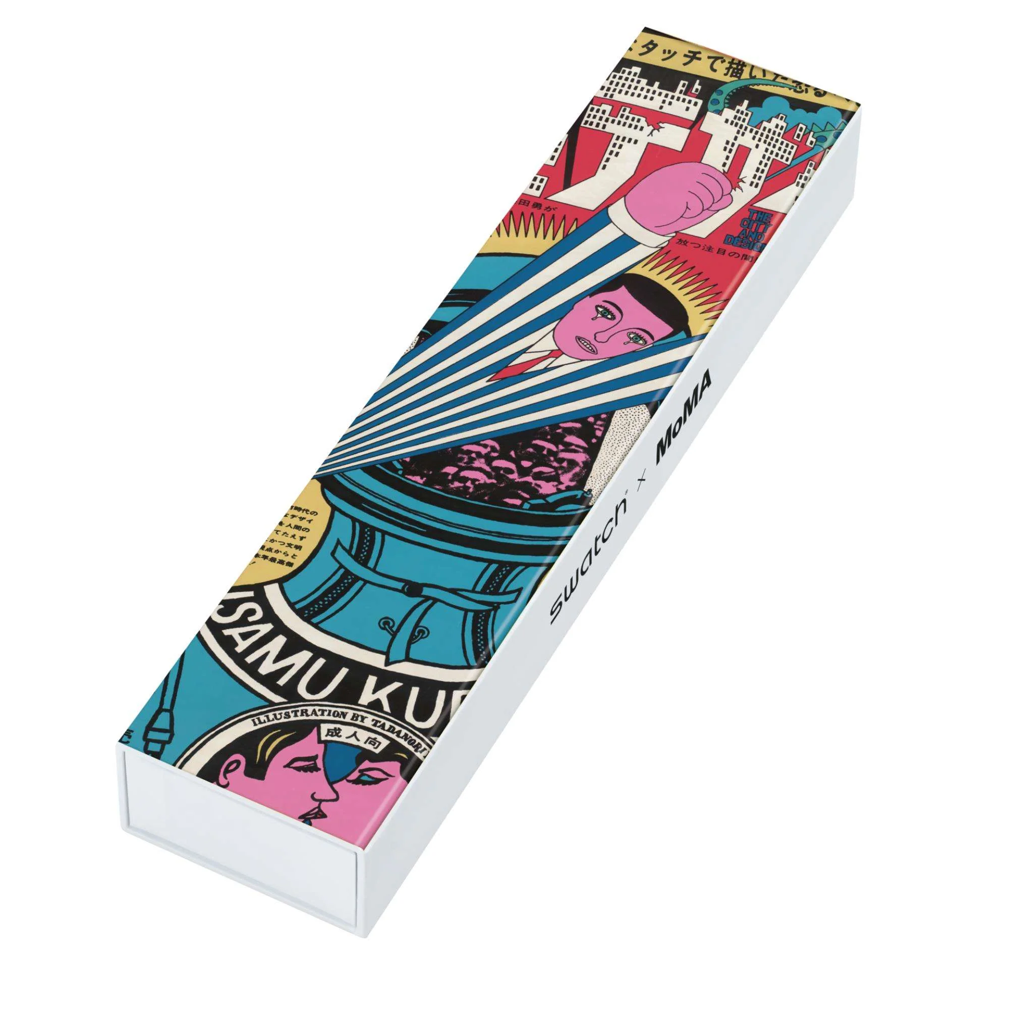 Swatch MoMA Quartz The City And Design, The Wonders Of Life Silicone Strap Ladies Watch SUOZ334 - Image 6
