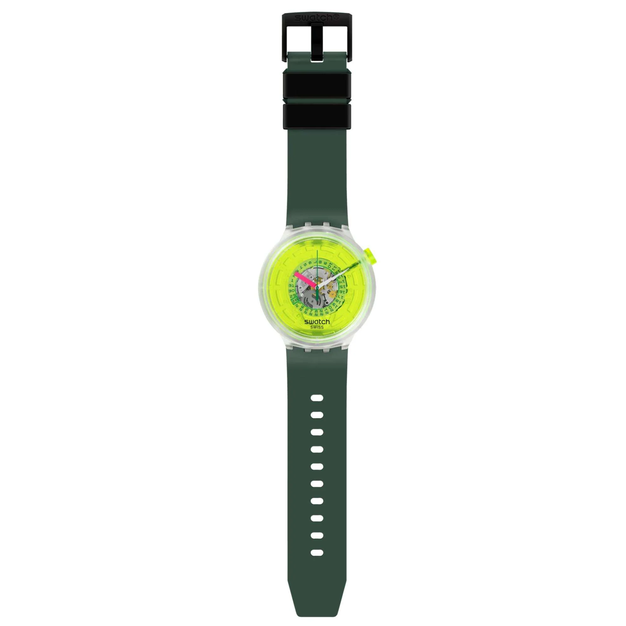 Swatch Neon Blinded By Neon Quartz Unisex Watch SB05K400 - Image 3