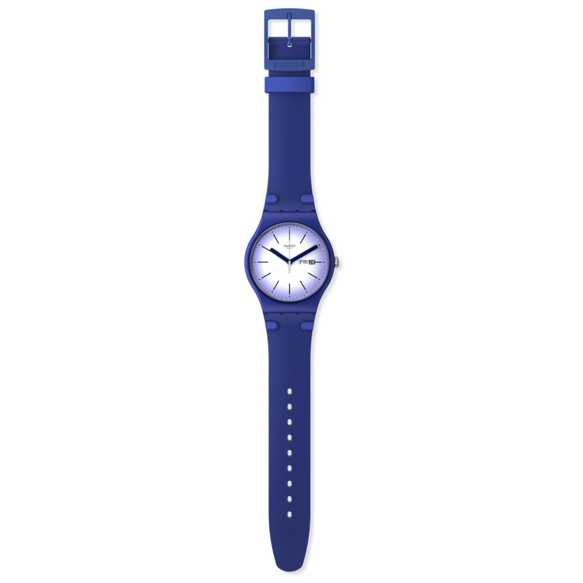 Swatch Violet Verbena Unisex New Gent White Dial Purple Strap Watch SUON716 - Image 5
