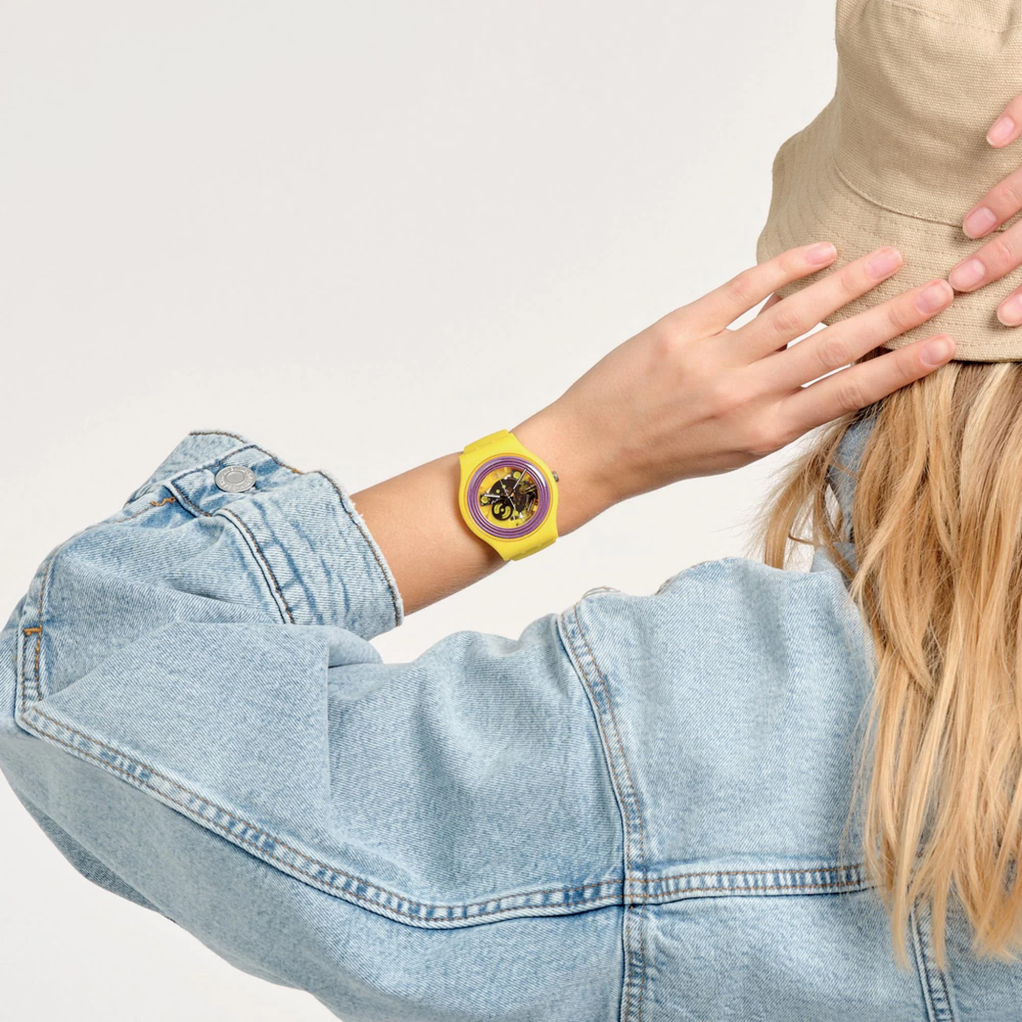 Swatch New Gent 'Purple Rings Yellow' Quartz Unisex Watch SO29J100 - Image 11