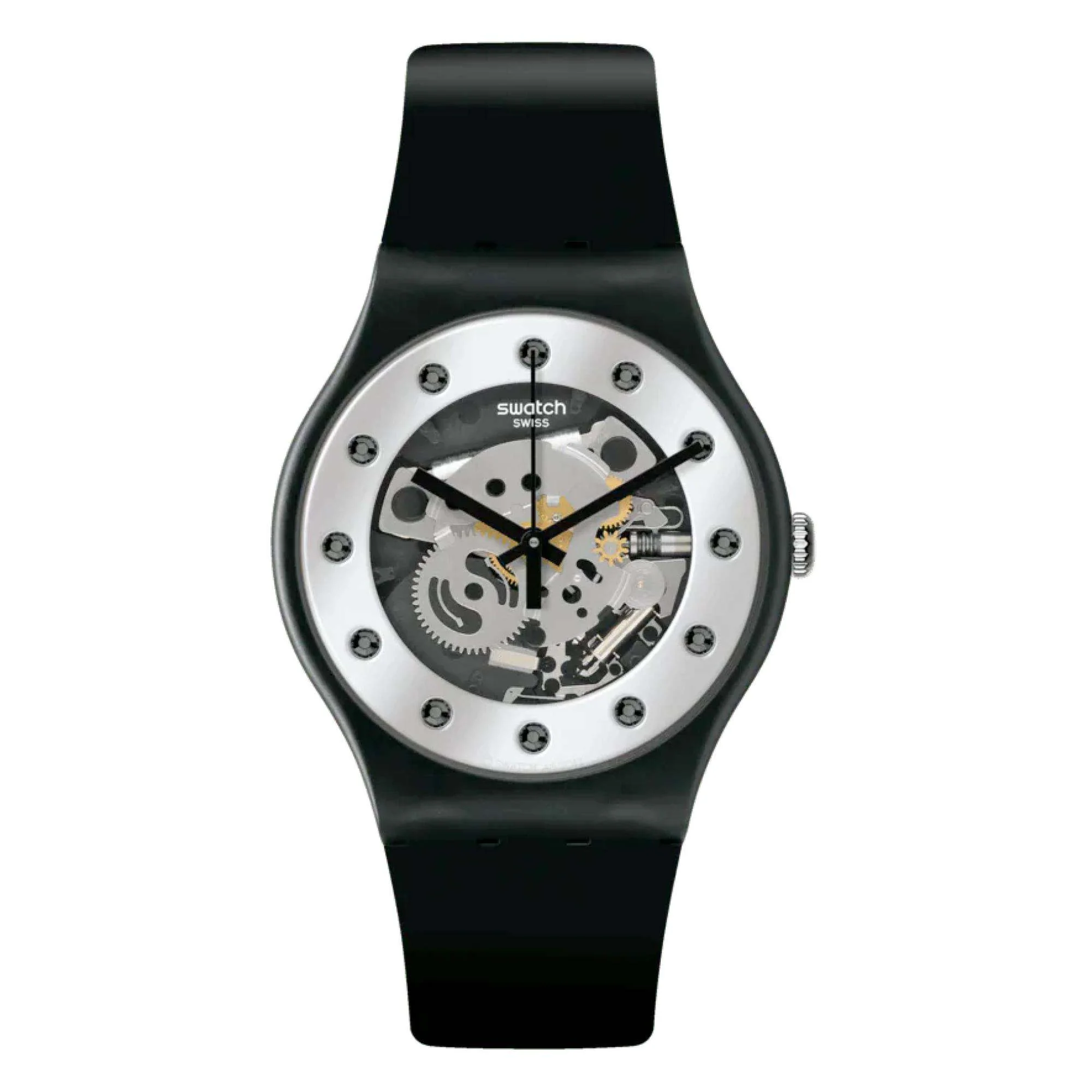 Swatch New Gent 'Silver Glam Again' Quartz Silver Dial Unisex Watch SO29B109 - Image 7