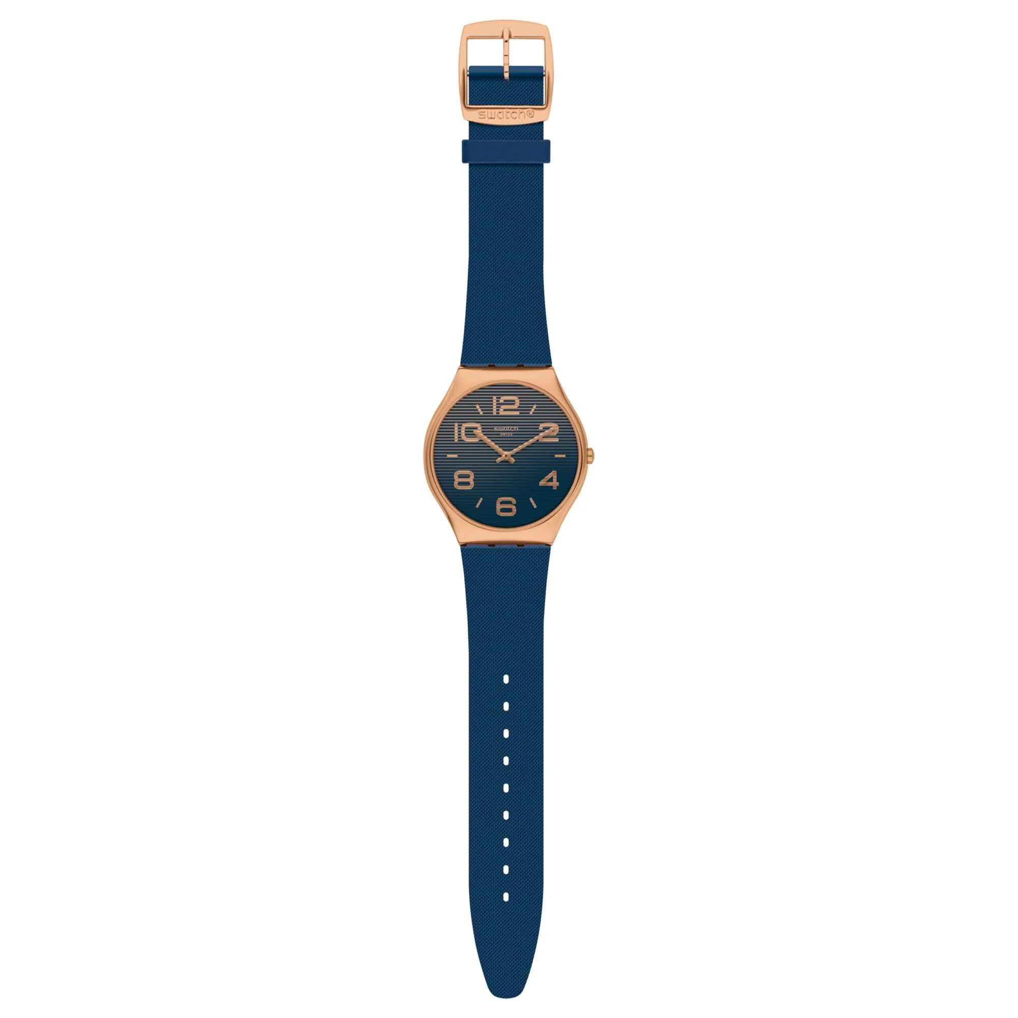 Swatch Night Trick Quartz Blue Dial Rubber Strap Unisex Watch SS07G101 - Image 2