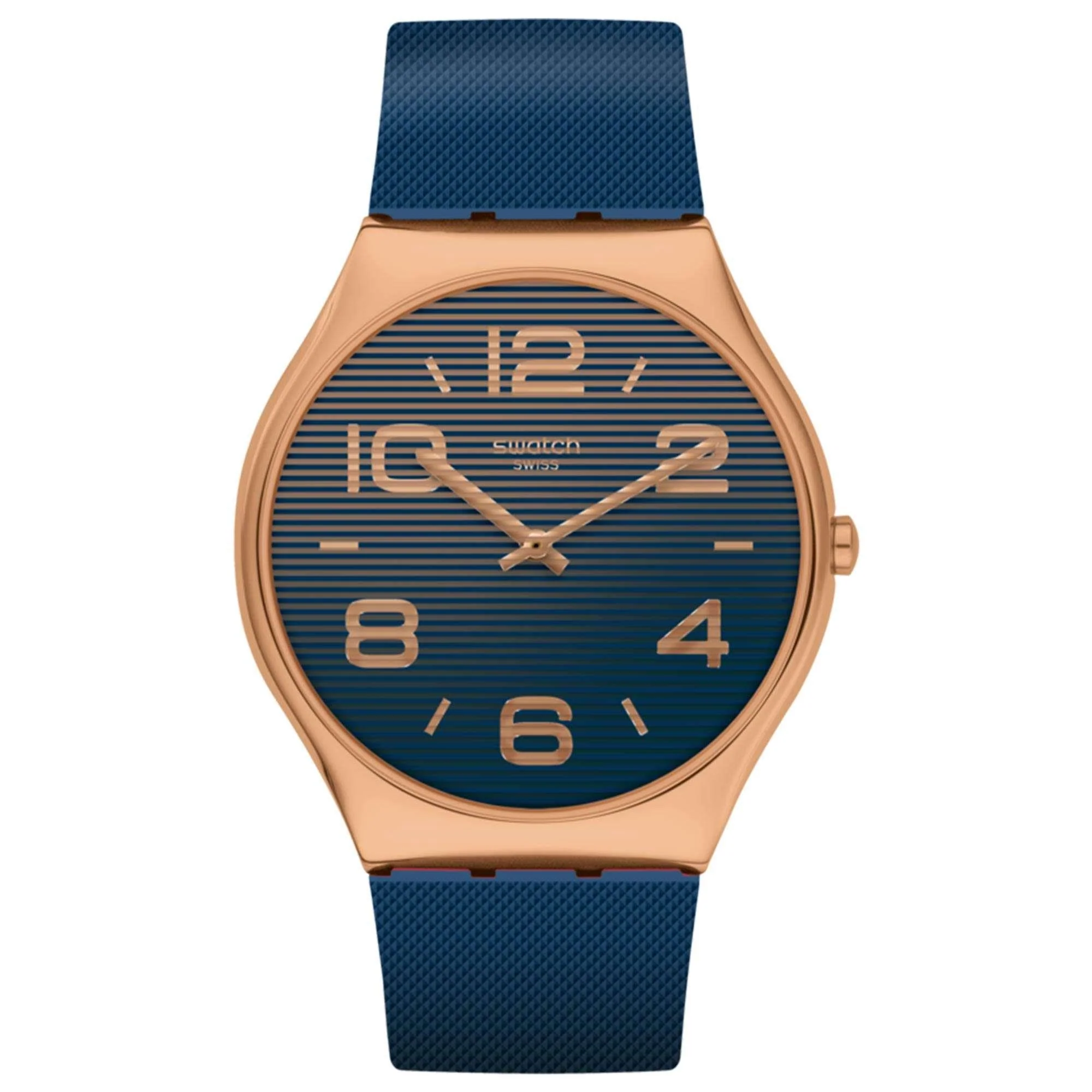 Swatch Night Trick Quartz Blue Dial Rubber Strap Unisex Watch SS07G101 - Image 5