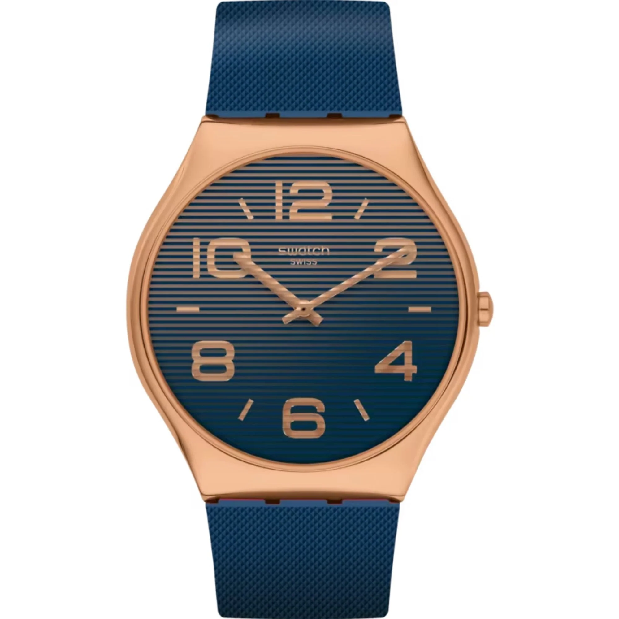 Swatch Night Trick Quartz Blue Dial Rubber Strap Unisex Watch SS07G101 - Image 9