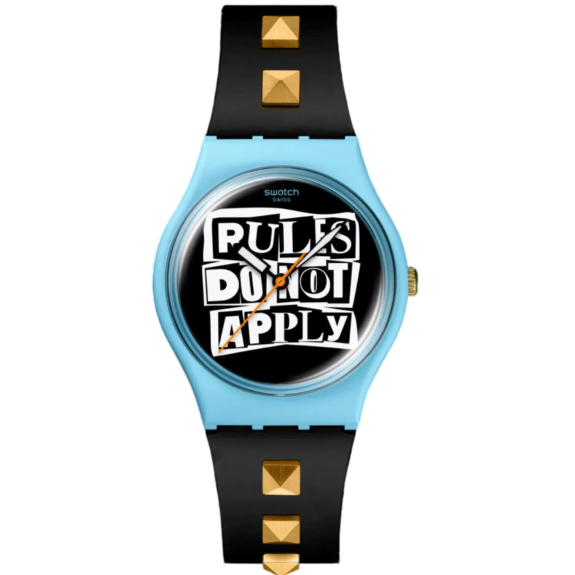 Swatch No Rules Broken Rules Black Dial Silicone Strap Unisex Casual Watch SO31L101 - Image 7