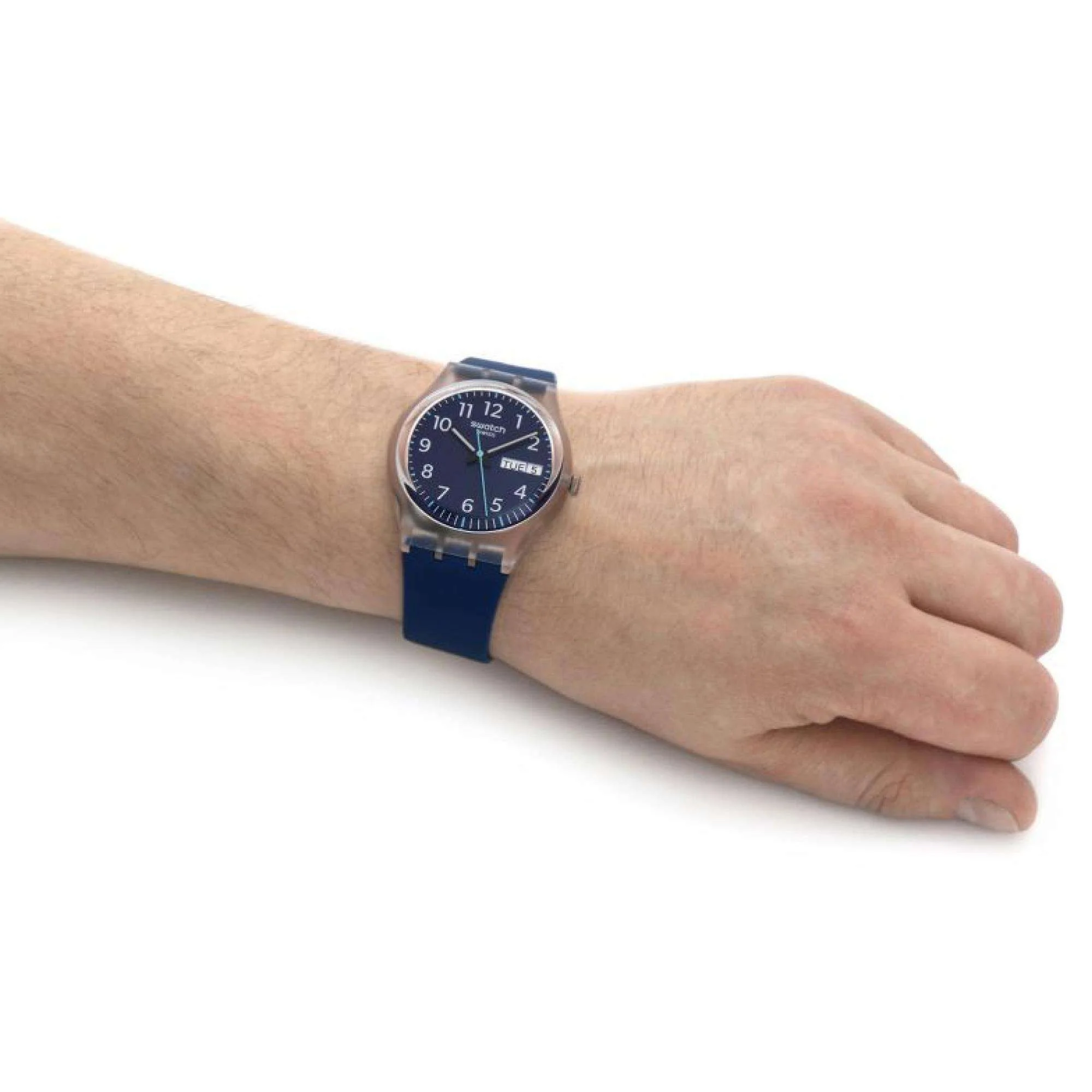 Swatch ORIGINAL GENT Rinse Repeat Navy Blue Dial Unisex Watch GE725 - Image 8