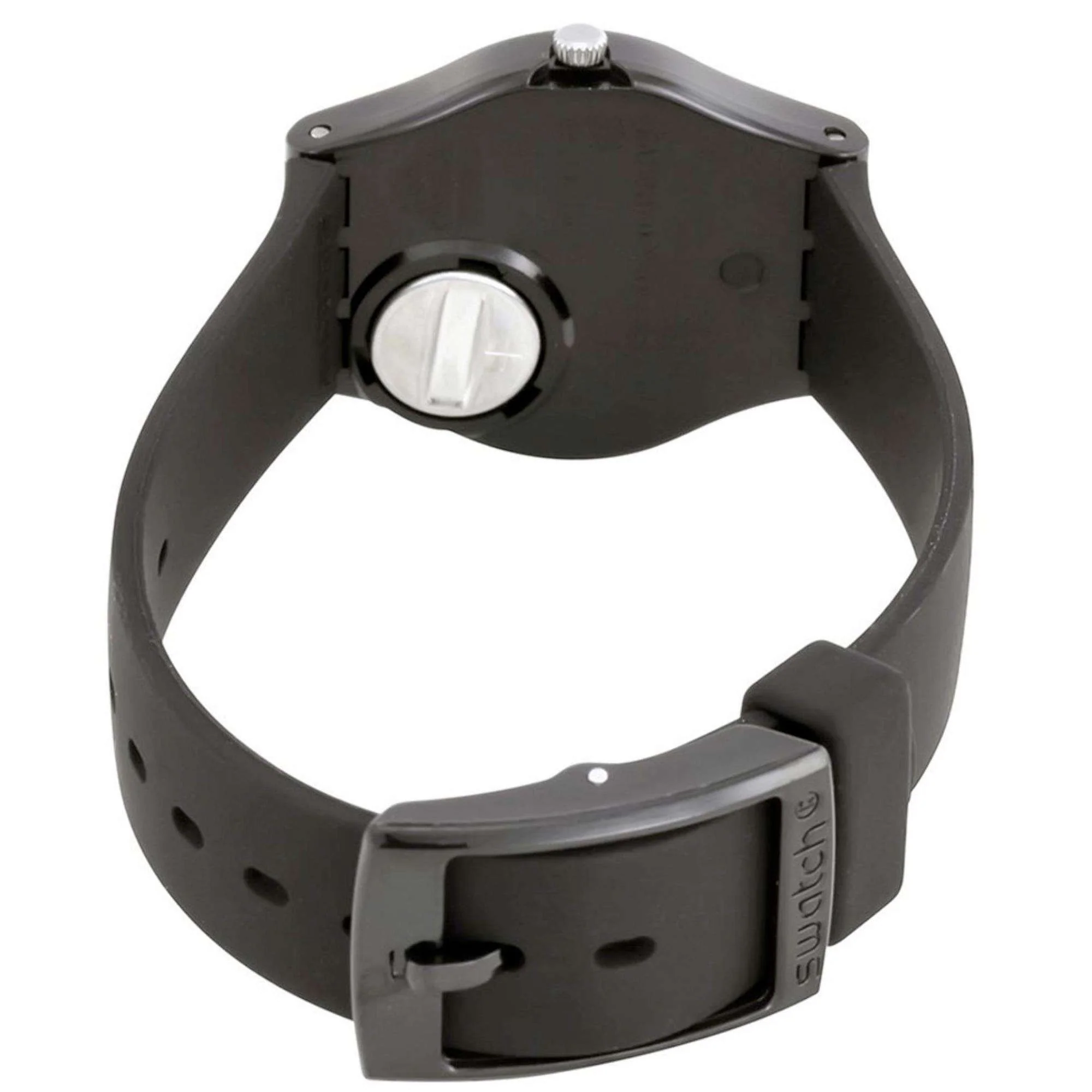 Swatch Original Lady 'Lady Black Single' Quartz Black Dial Ladies Watch LB170E - Image 4