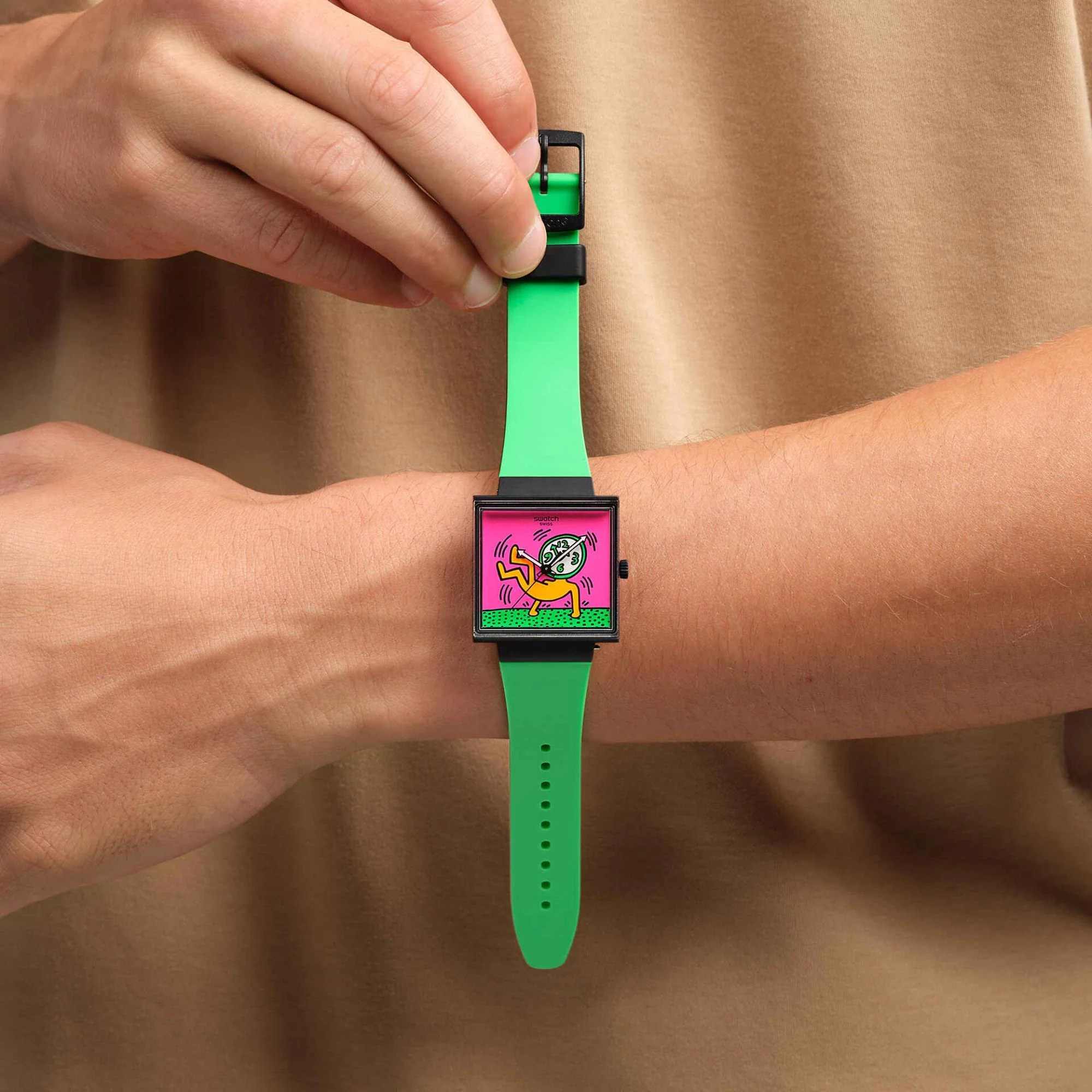 Swatch Break Free Breaks Off Pink Dial Silicone Strap Women’s Watch SO34Z102 - Image 5