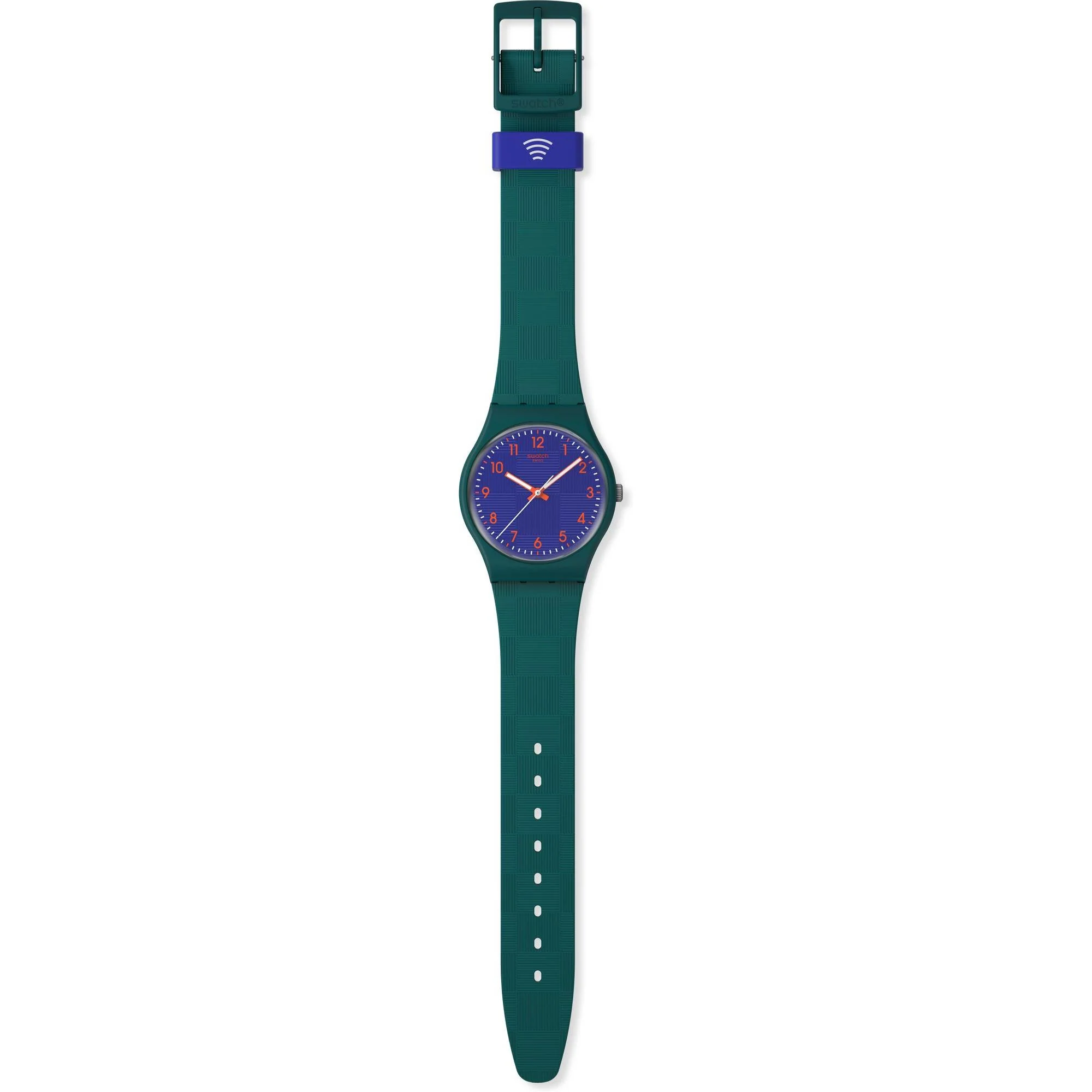Swatch Pattern Formation Pay! Blue Dial Silicone Strap Unisex Watch SO28N120-5300 - Image 4